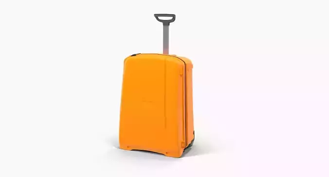 Suitcase Orange Generic Low-poly 3D model Suitcase Orange Generic Low-poly 3D model