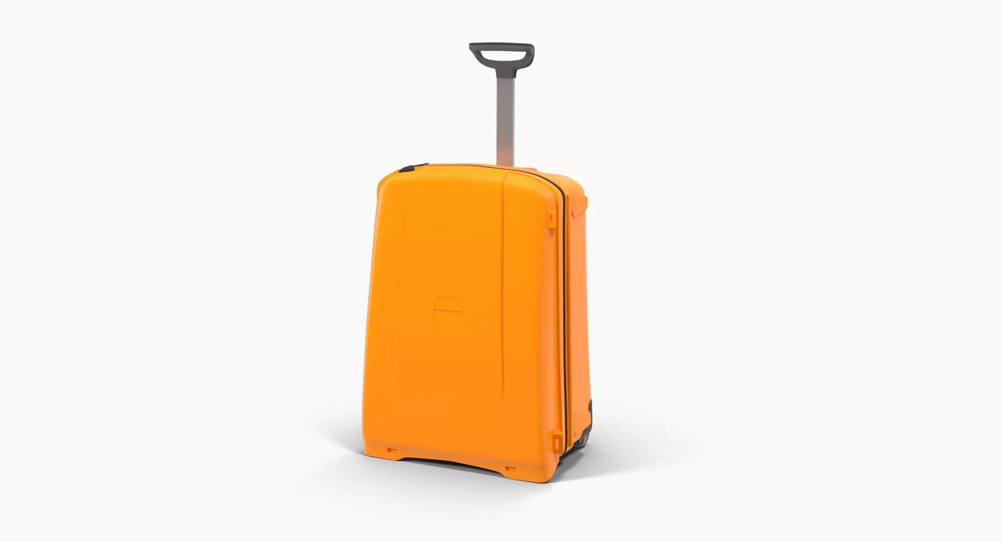 Suitcase Orange Generic Low-poly 3D model_0