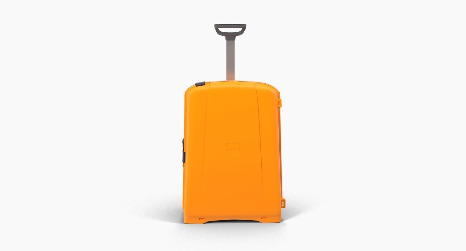 Suitcase Orange Generic Low-poly 3D model_11