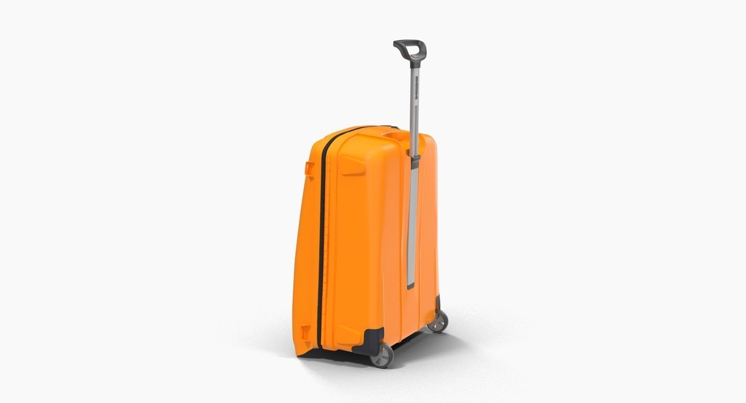 Suitcase Orange Generic Low-poly 3D model_19