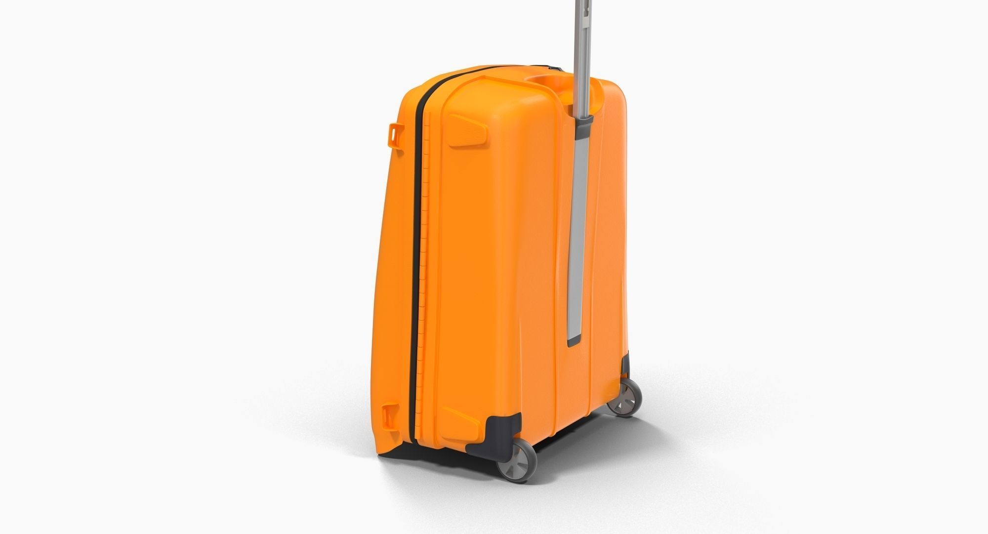 Suitcase Orange Generic Low-poly 3D model_6