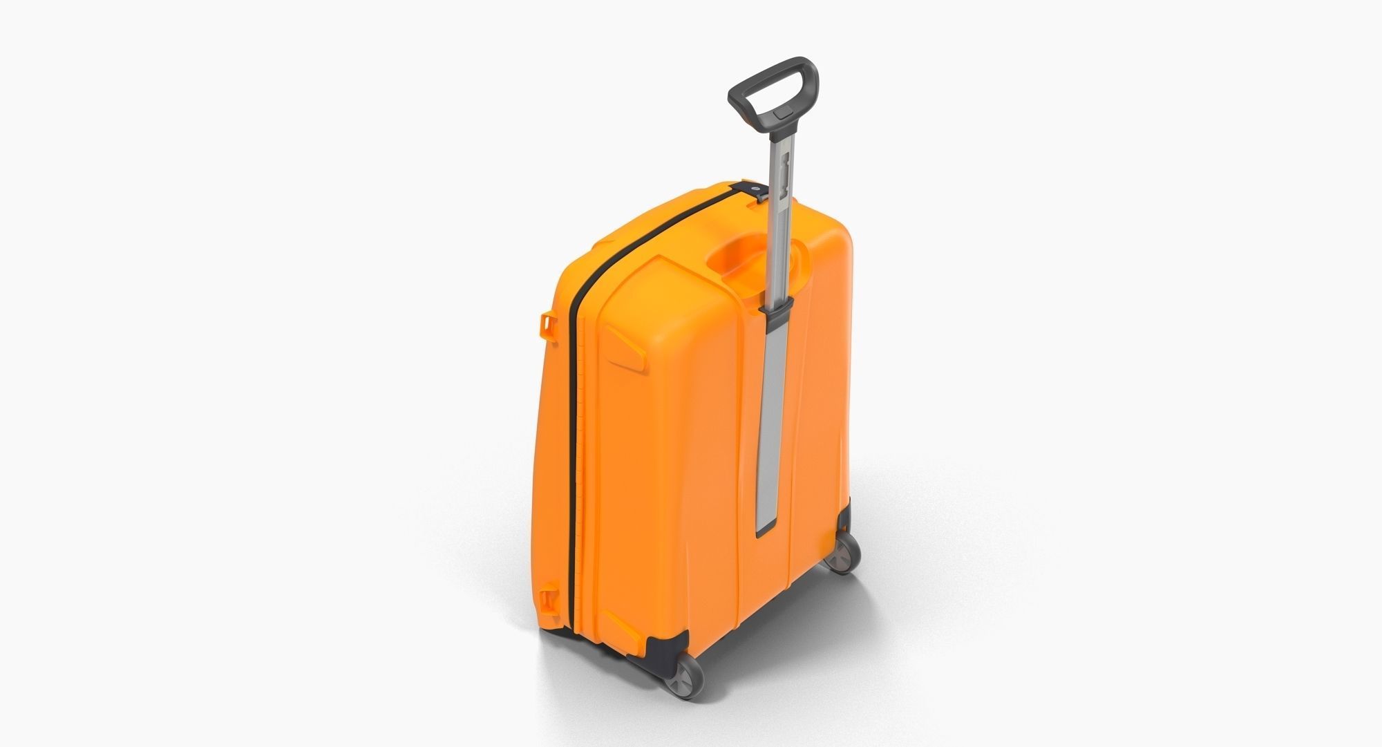 Suitcase Orange Generic Low-poly 3D model_8