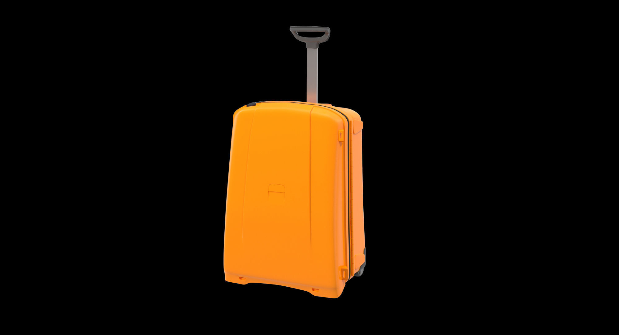 Suitcase Orange Generic Low-poly 3D model_1