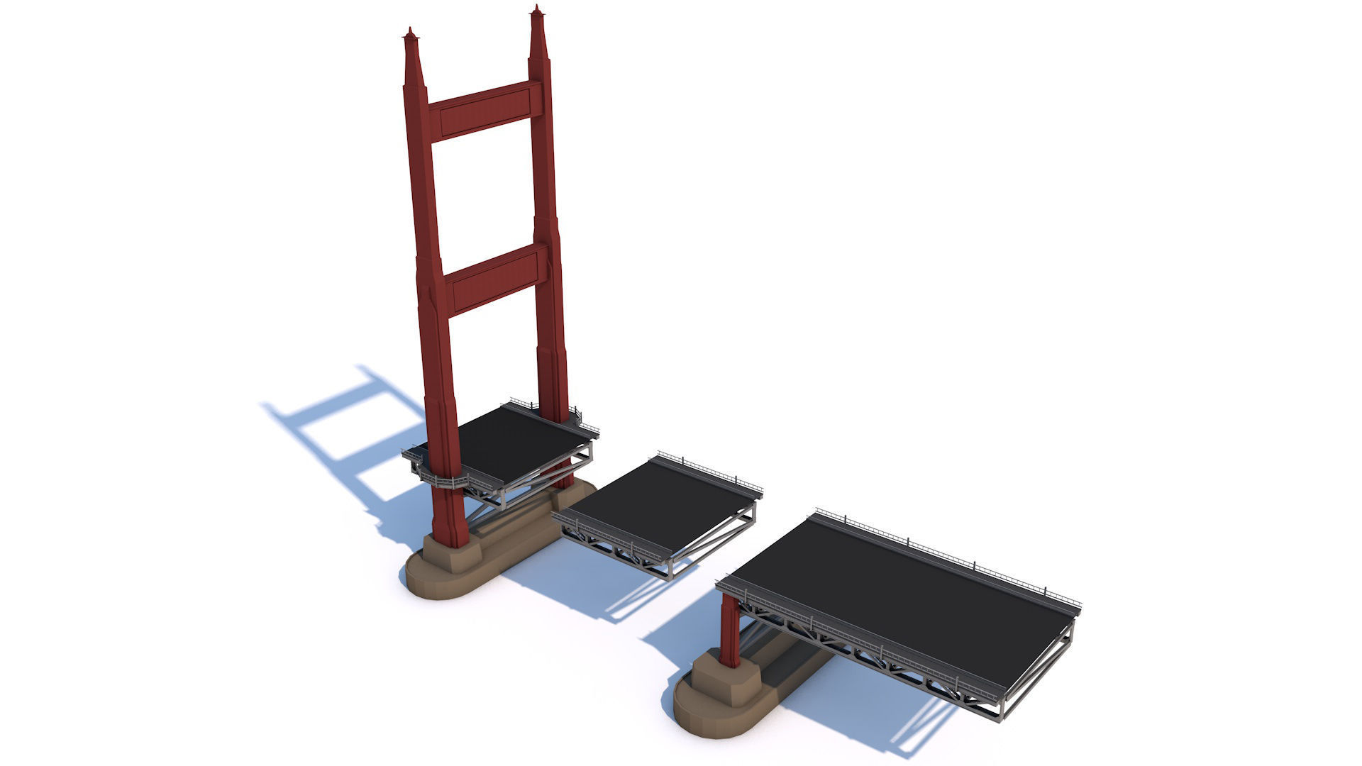 12 Famous Bridge Collection - Game Ready Low Poly  Low-poly 3D model_23