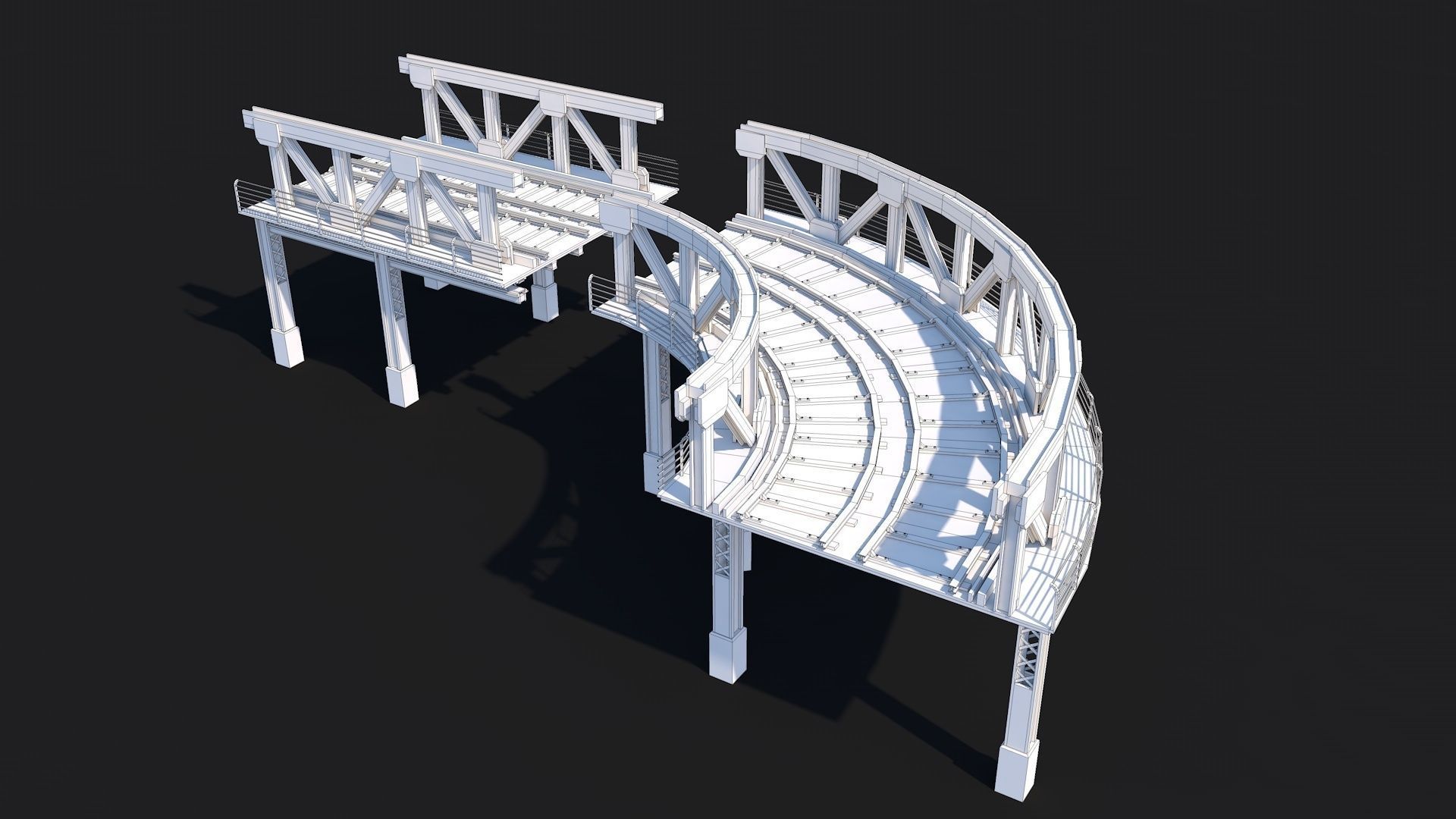 12 Famous Bridge Collection - Game Ready Low Poly  Low-poly 3D model_20