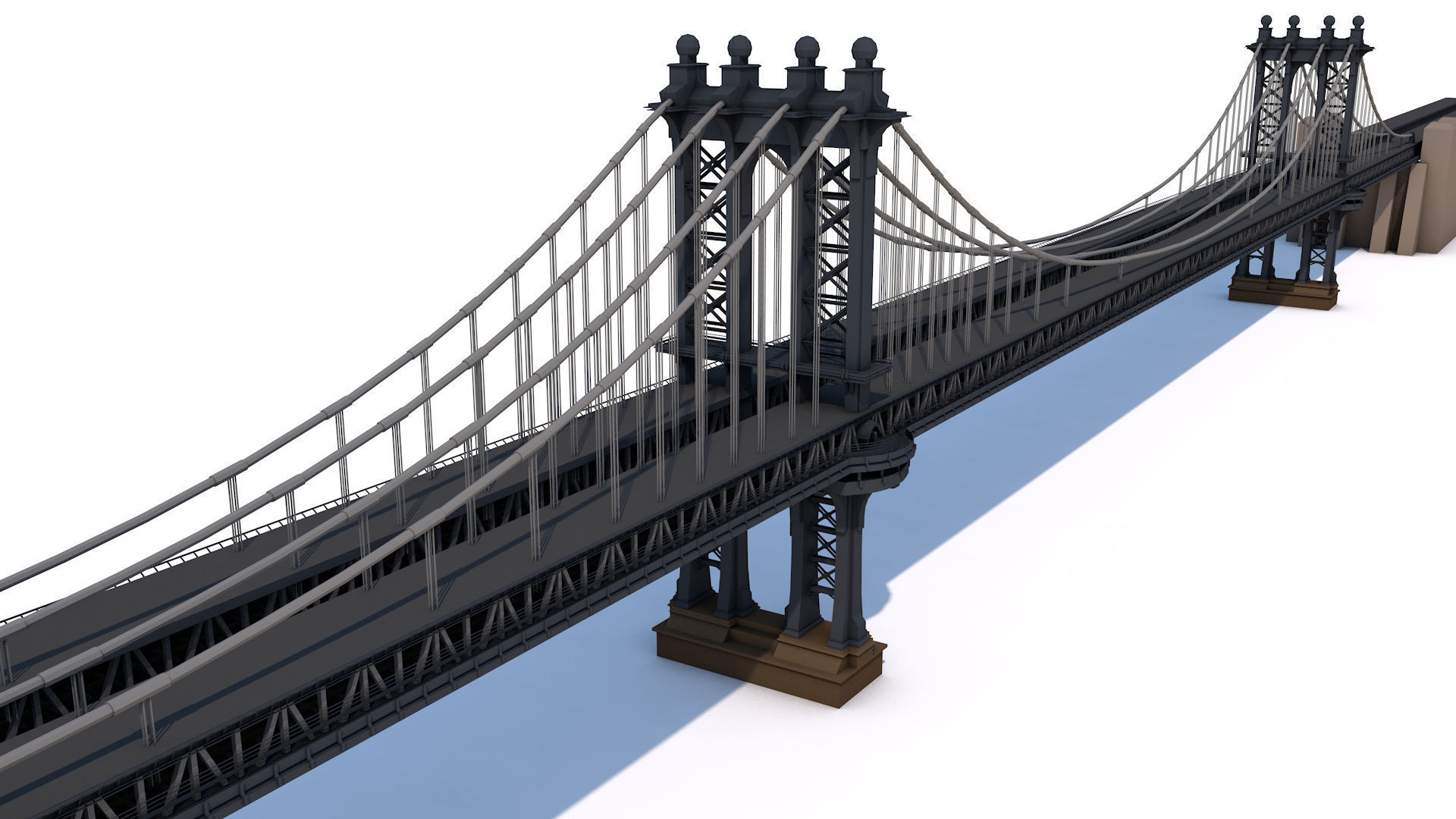 12 Famous Bridge Collection - Game Ready Low Poly  Low-poly 3D model_7