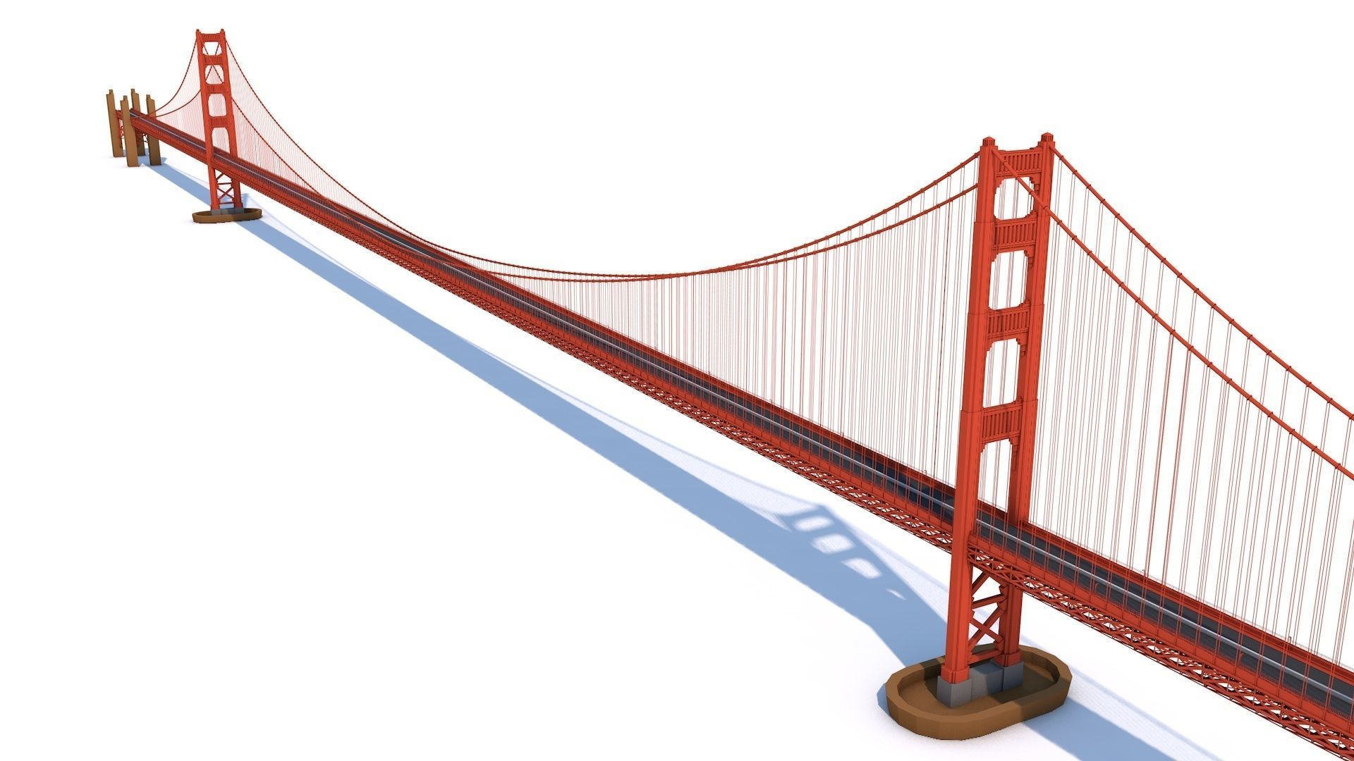 12 Famous Bridge Collection - Game Ready Low Poly  Low-poly 3D model_21
