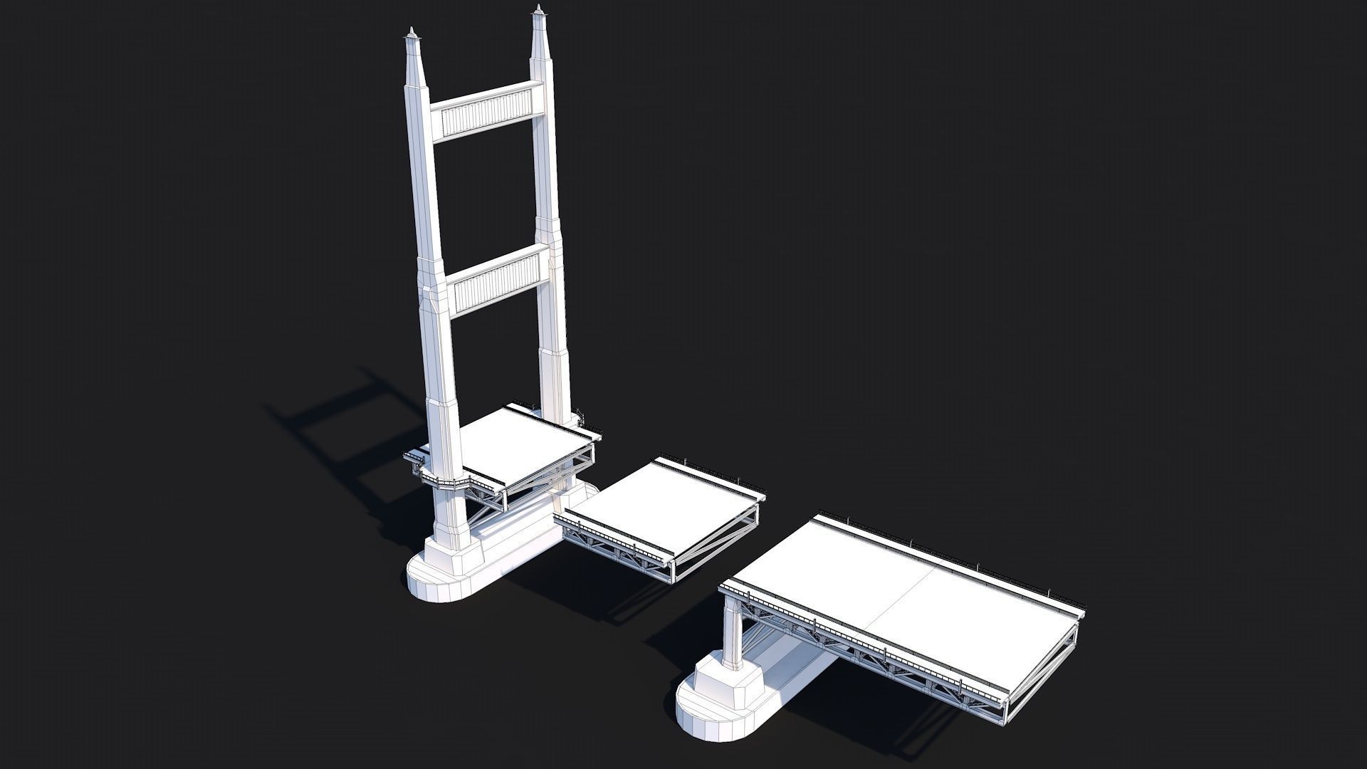 12 Famous Bridge Collection - Game Ready Low Poly  Low-poly 3D model_24