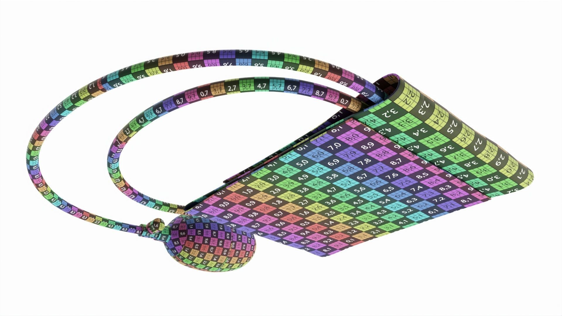 Portable Aneroid Sphygmomanometer with Nylon Cuff 3D model_9