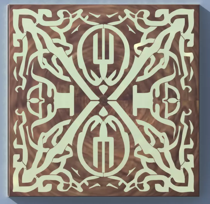 Two-piece carved slab Free 3D print model