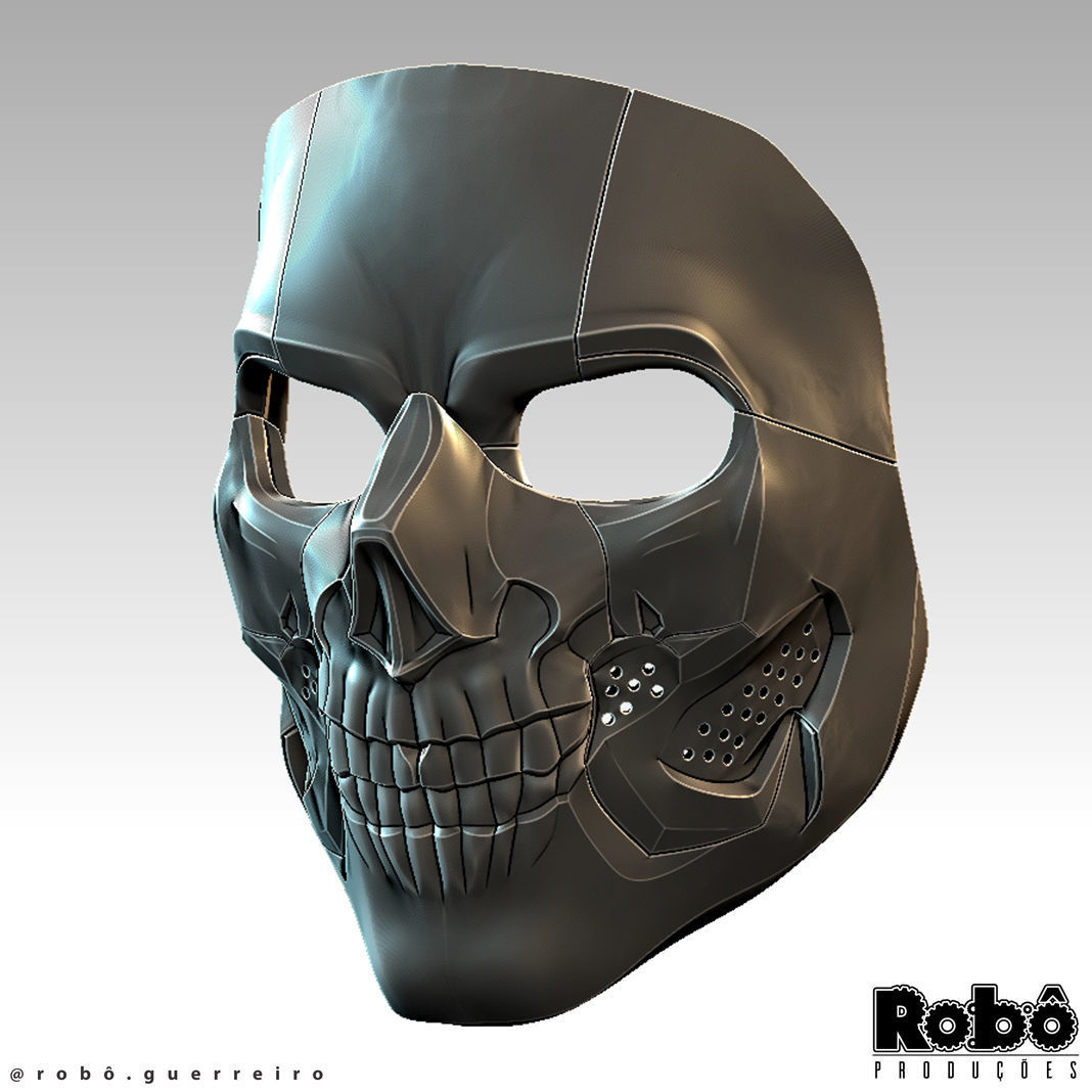 Ghost Nemesis Mask MW3 WARZONE 3D print model_7