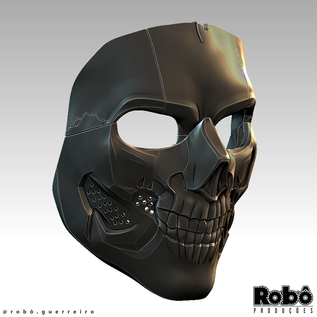 Ghost Nemesis Mask MW3 WARZONE 3D print model_3