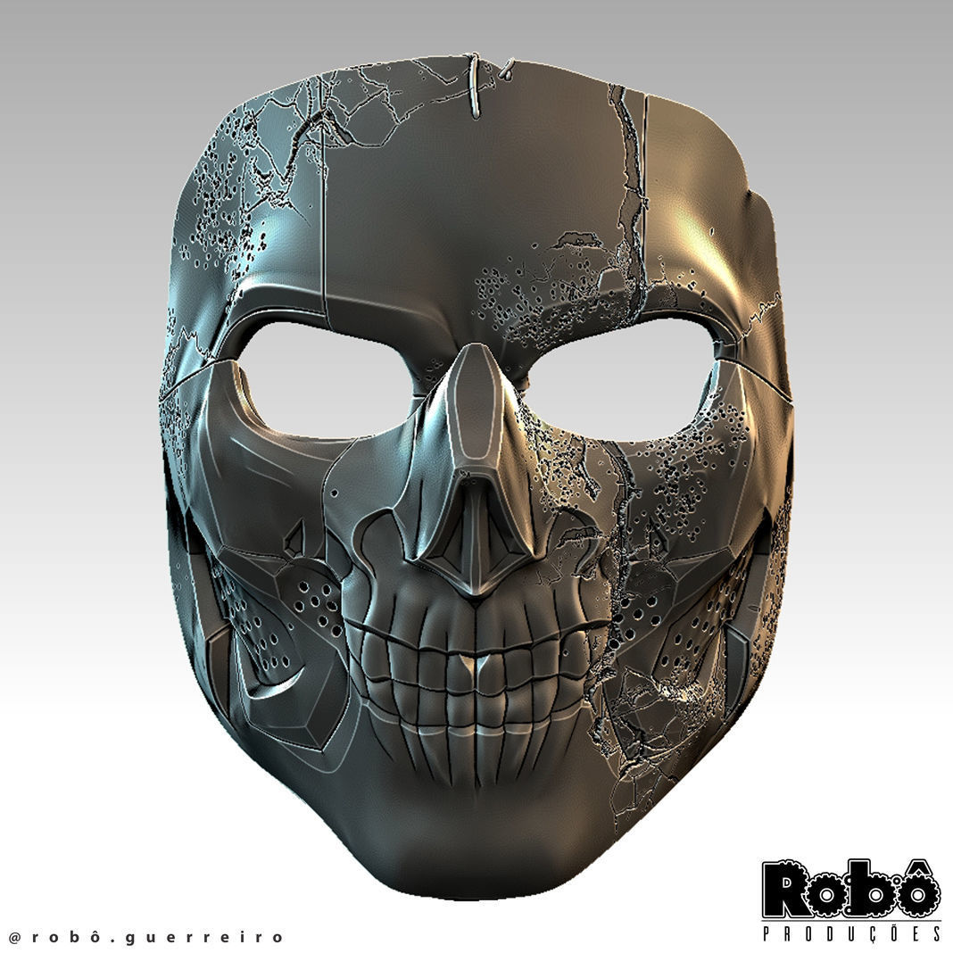 Ghost Nemesis Mask MW3 WARZONE 3D print model_9