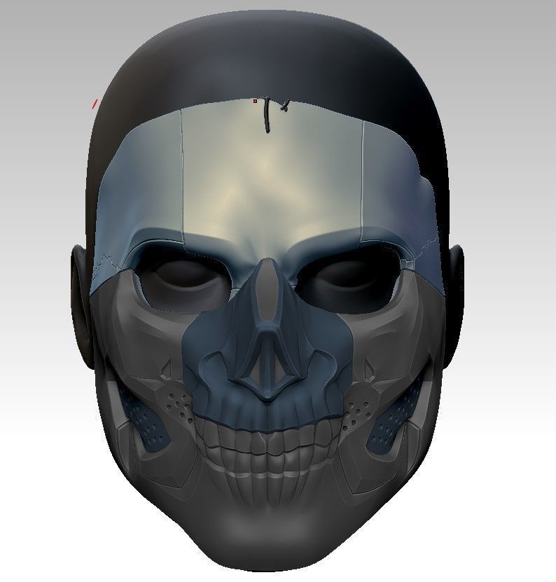 Ghost Nemesis Mask MW3 WARZONE 3D print model_1
