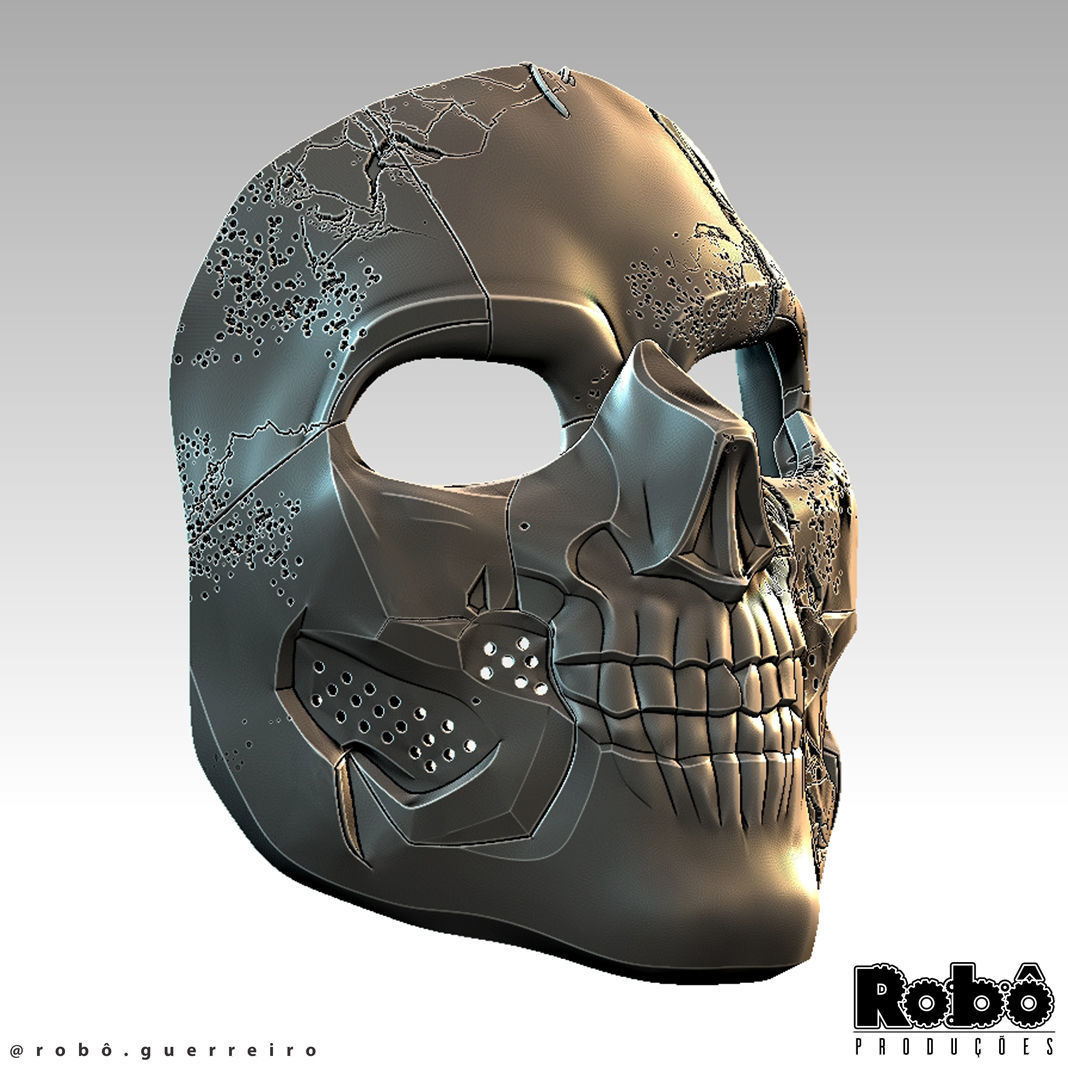 Ghost Nemesis Mask MW3 WARZONE 3D print model_10