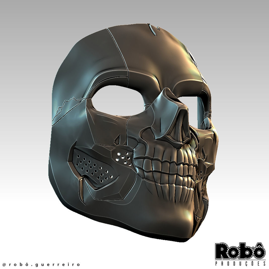 Ghost Nemesis Mask MW3 WARZONE 3D print model_5