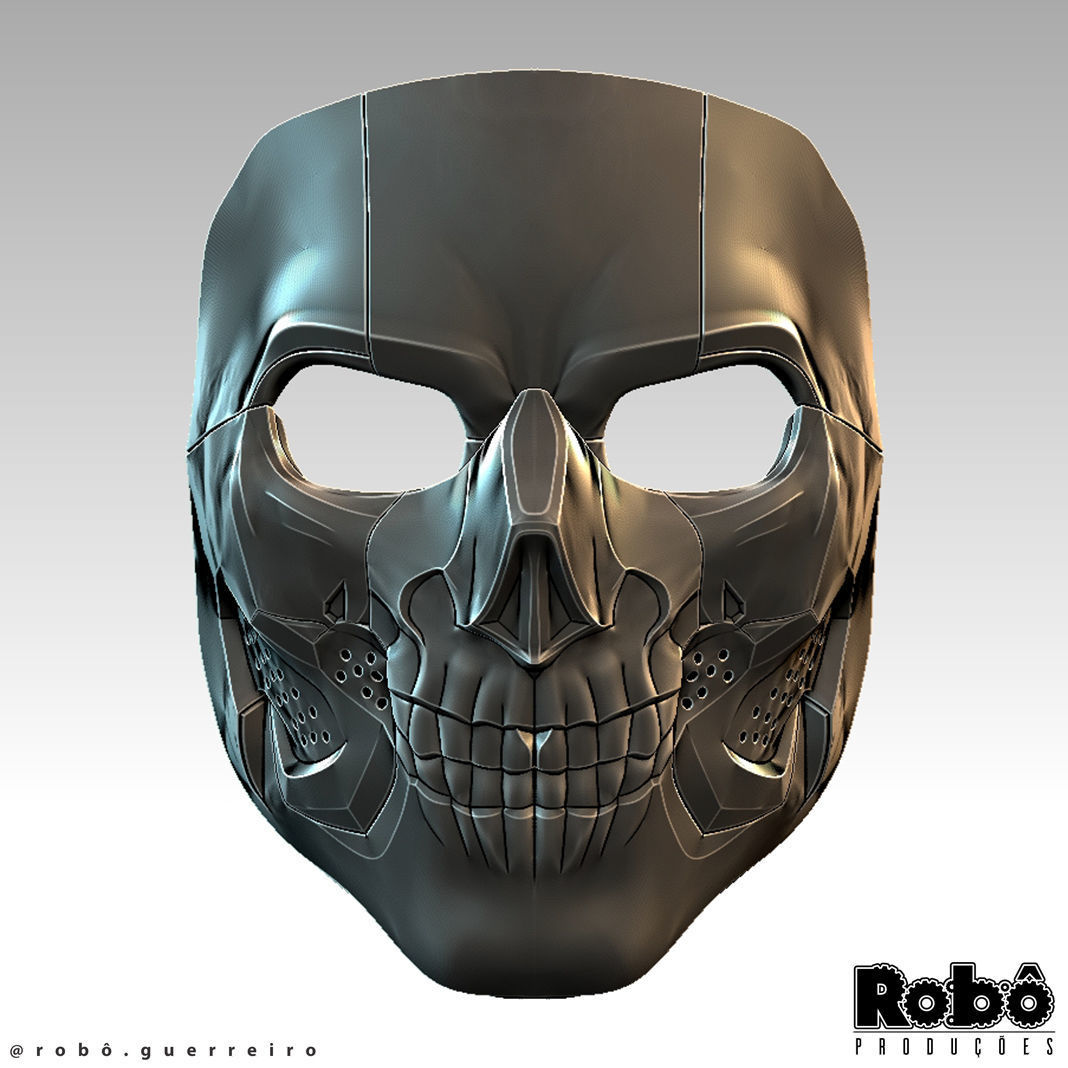 Ghost Nemesis Mask MW3 WARZONE 3D print model_6