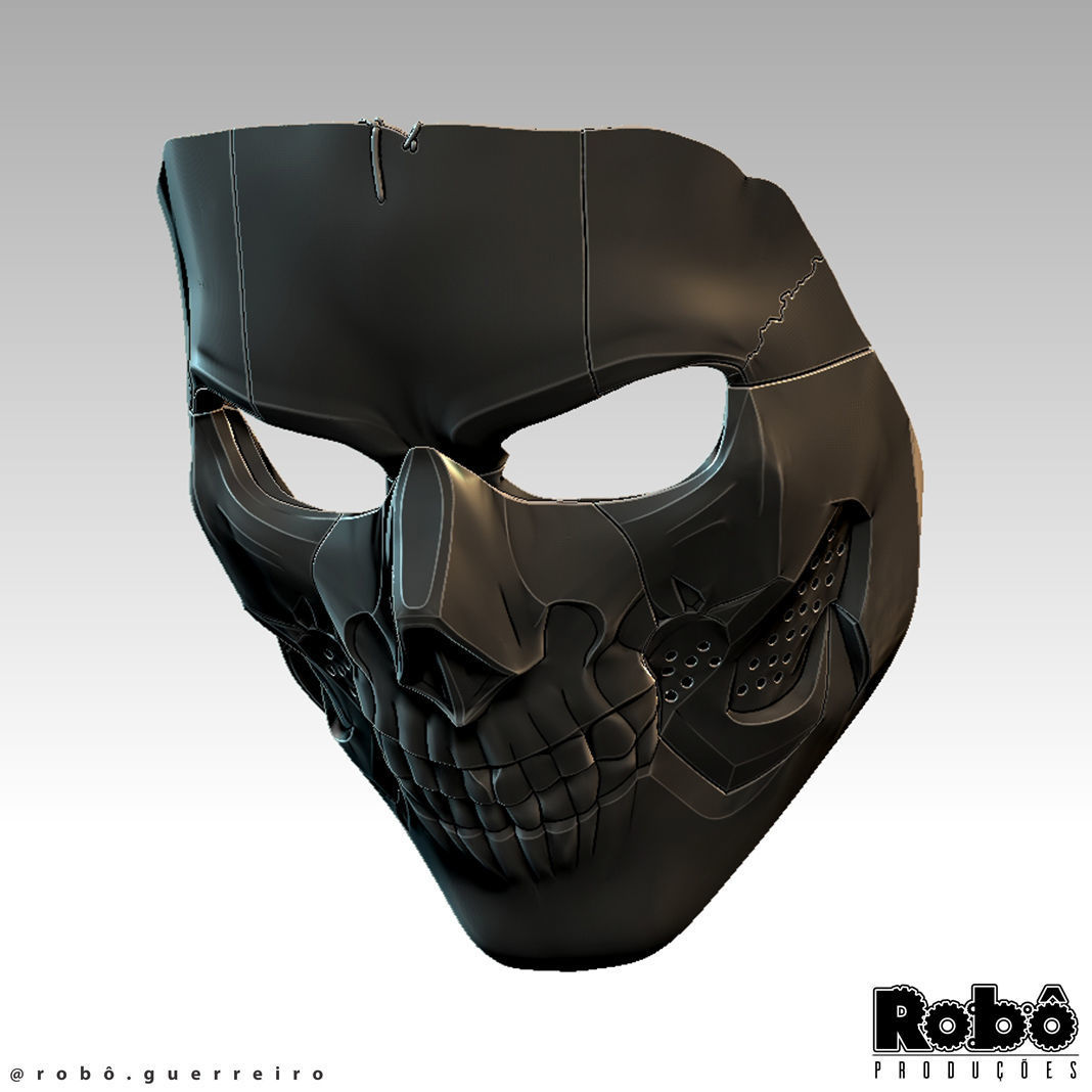Ghost Nemesis Mask MW3 WARZONE 3D print model_4