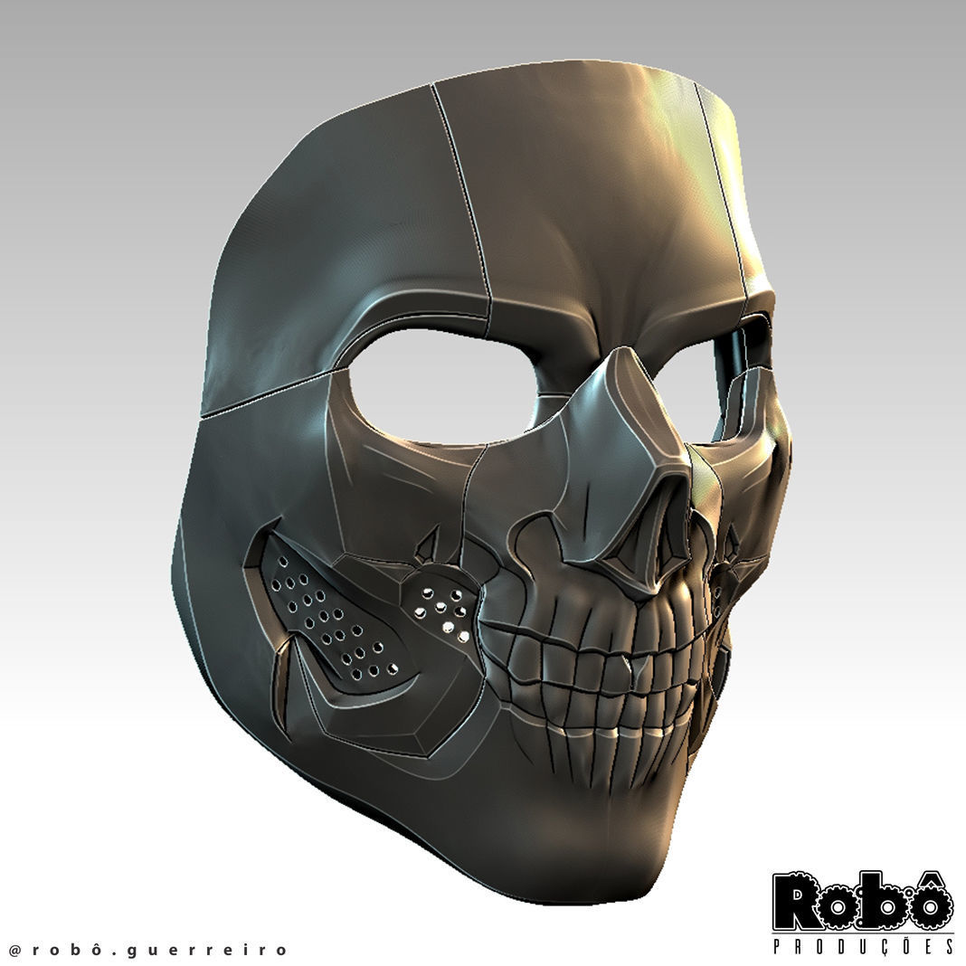 Ghost Nemesis Mask MW3 WARZONE 3D print model_8