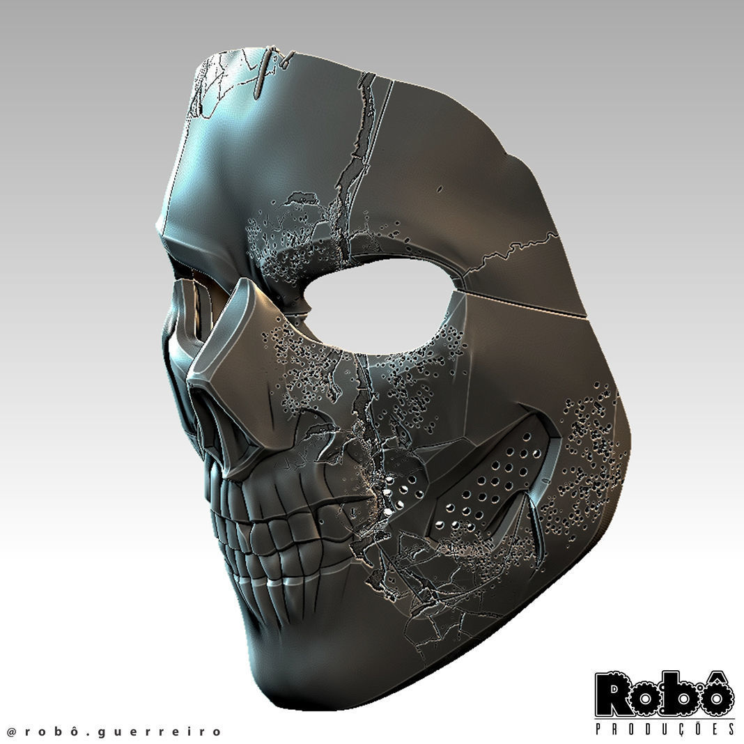Ghost Nemesis Mask MW3 WARZONE 3D print model_11