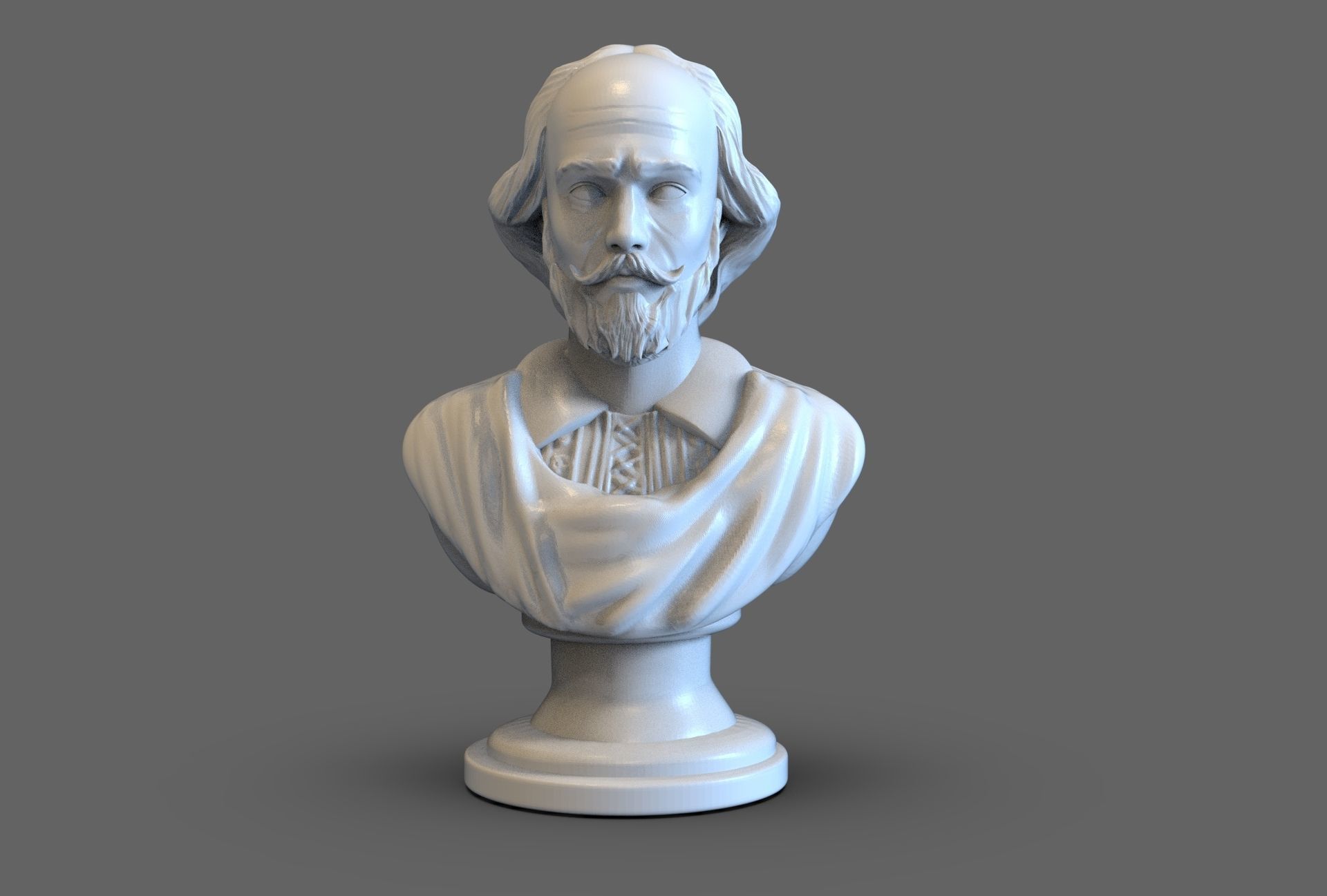 William Shakespeare Bust 3D print model_2