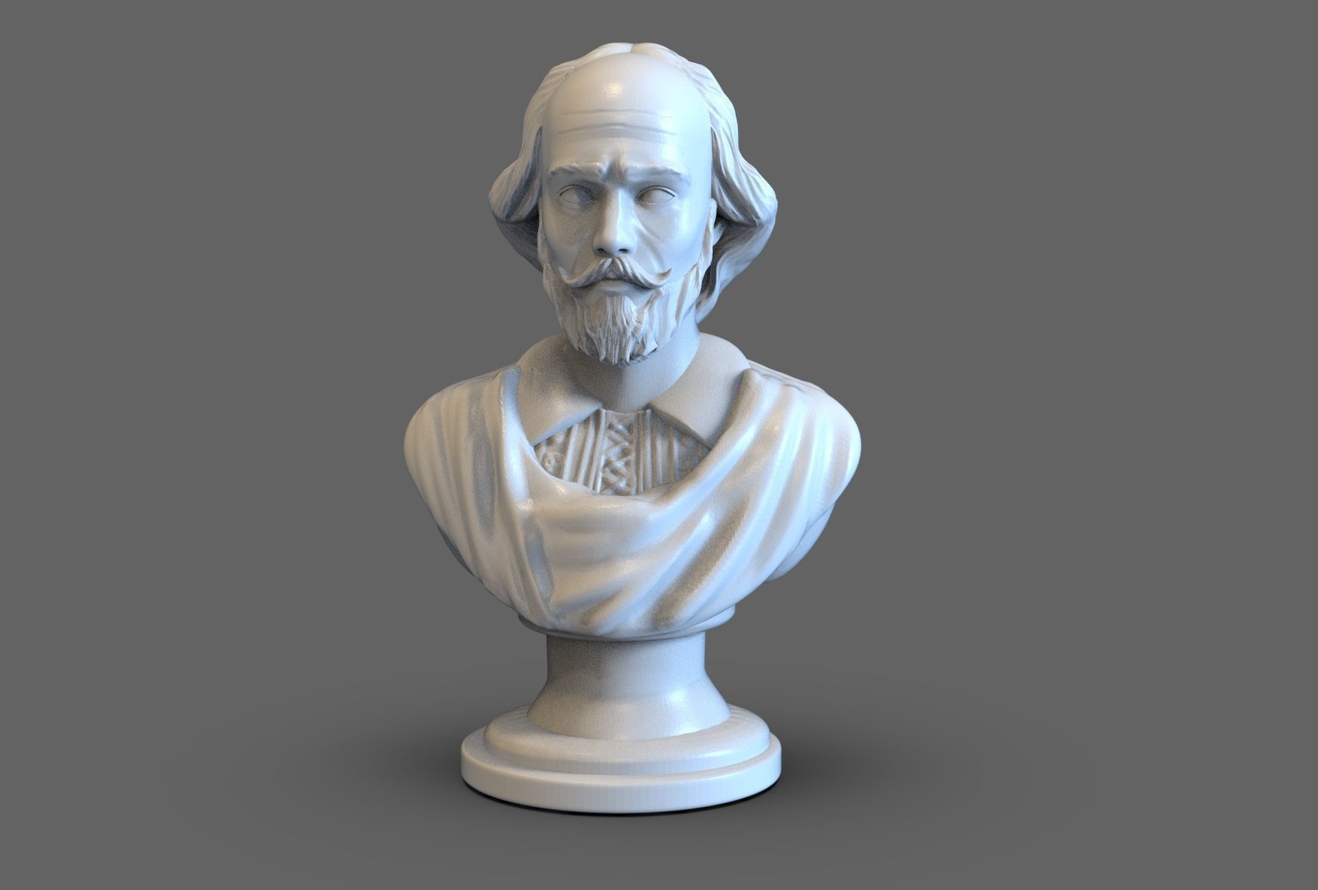 William Shakespeare Bust 3D print model_1