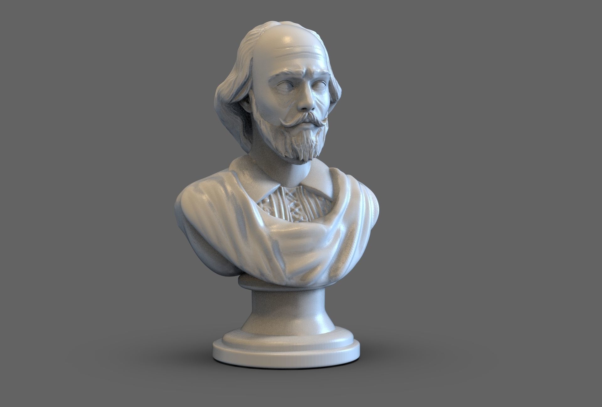William Shakespeare Bust 3D print model_4