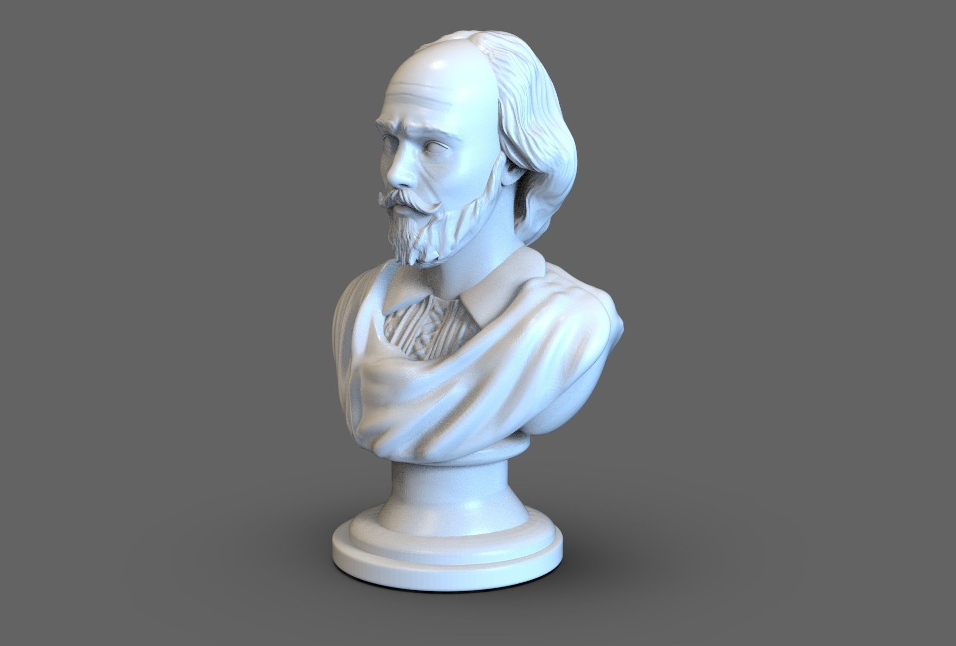 William Shakespeare Bust 3D print model_3