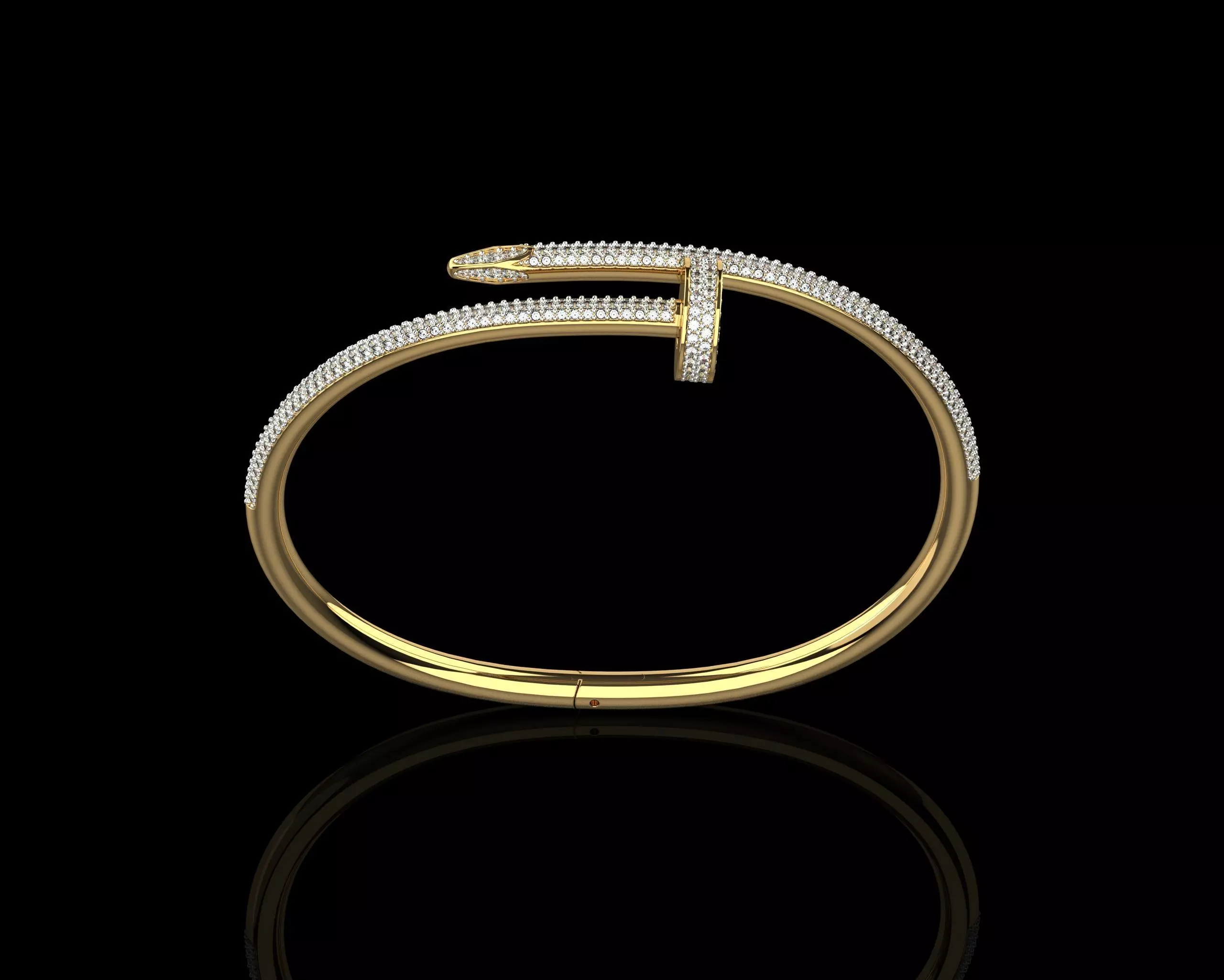 Juste un clou Bracelet 18 Size Full Diamonds N207 3D print model_0