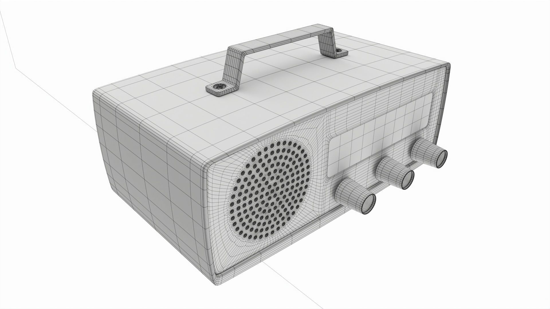 Vintage transistor radio 3D model_6