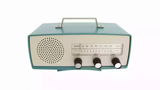Vintage transistor radio 3D model