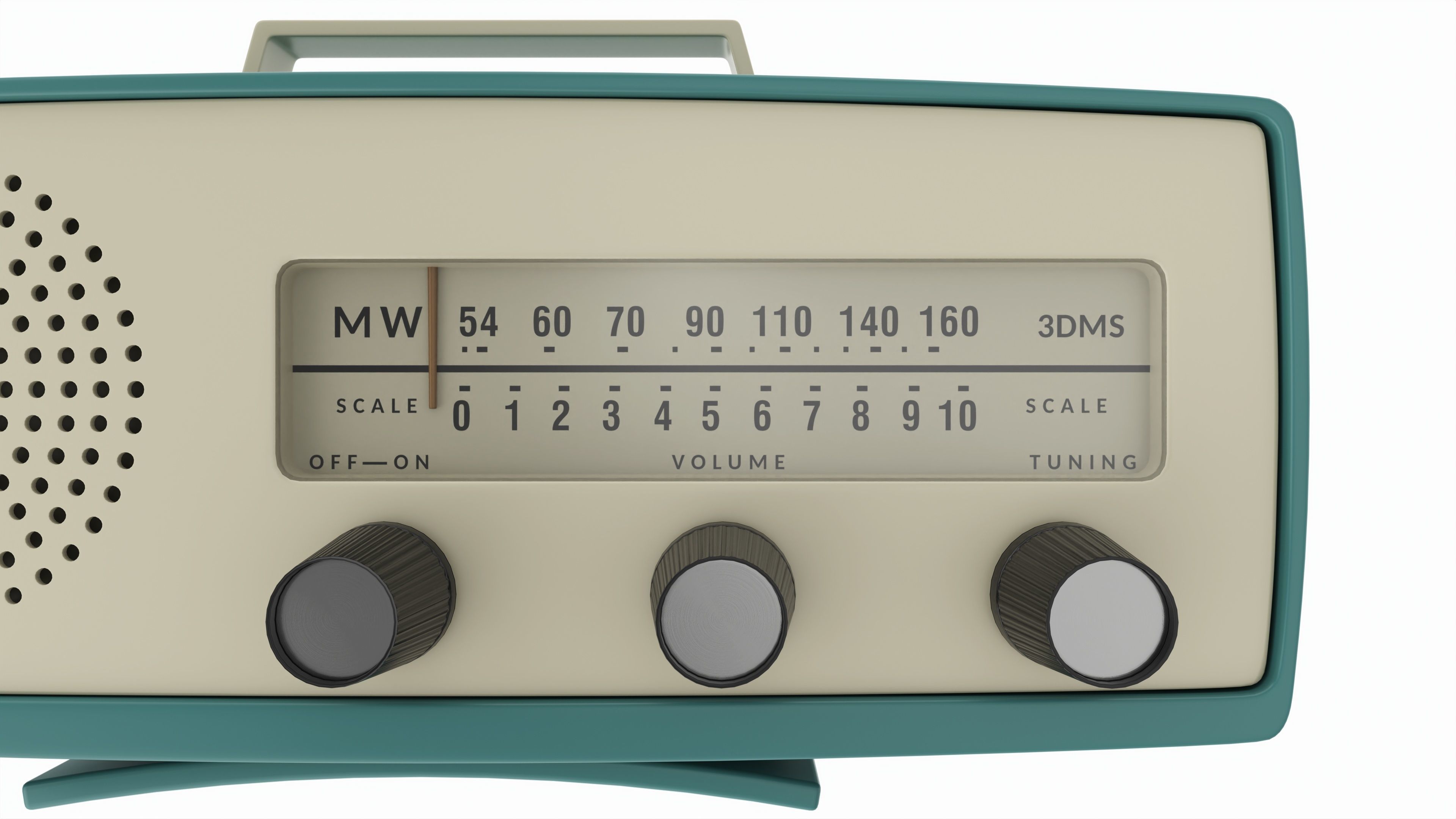 Vintage transistor radio 3D model_2