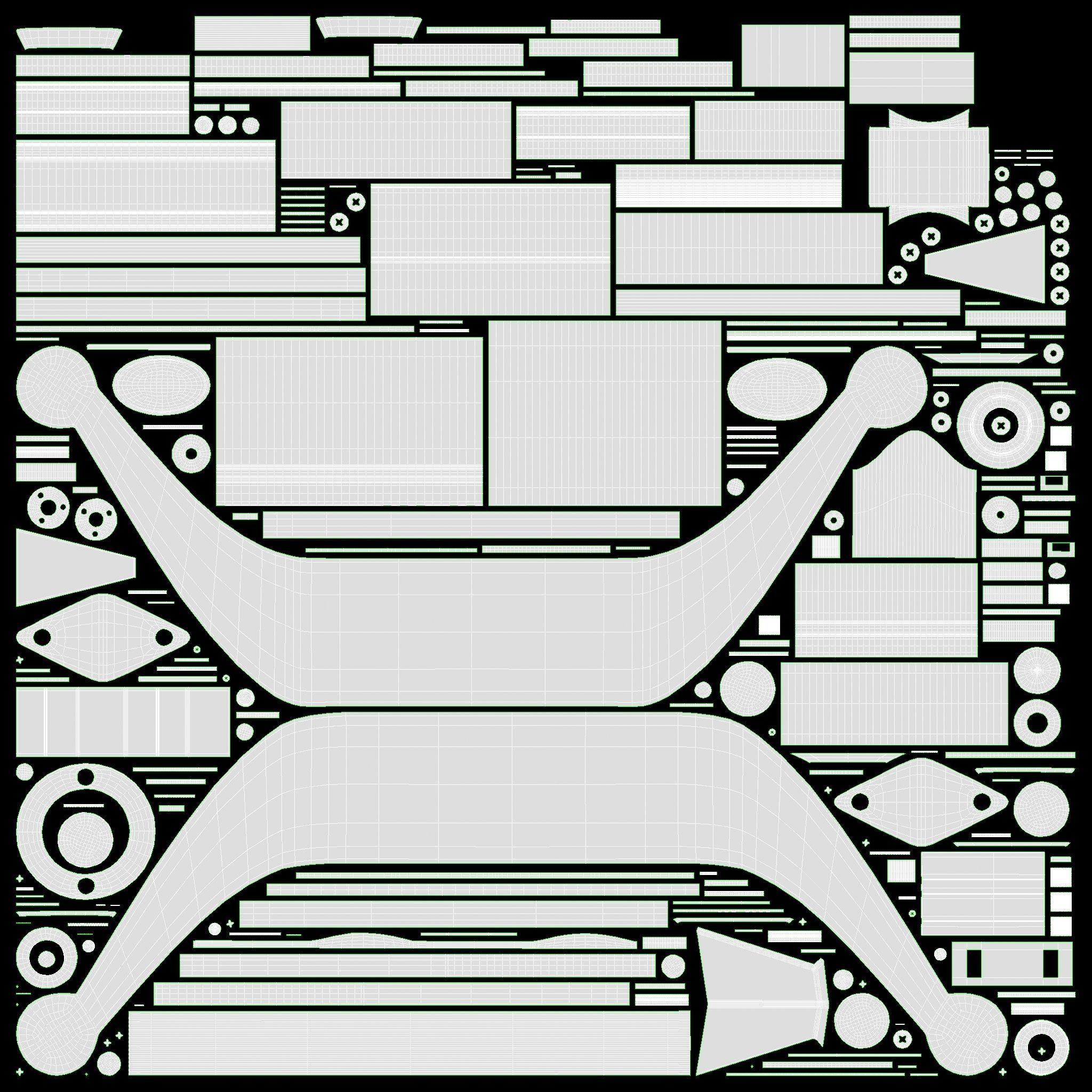 Amateur newtonian reflector telescope with tripod 3D model_14
