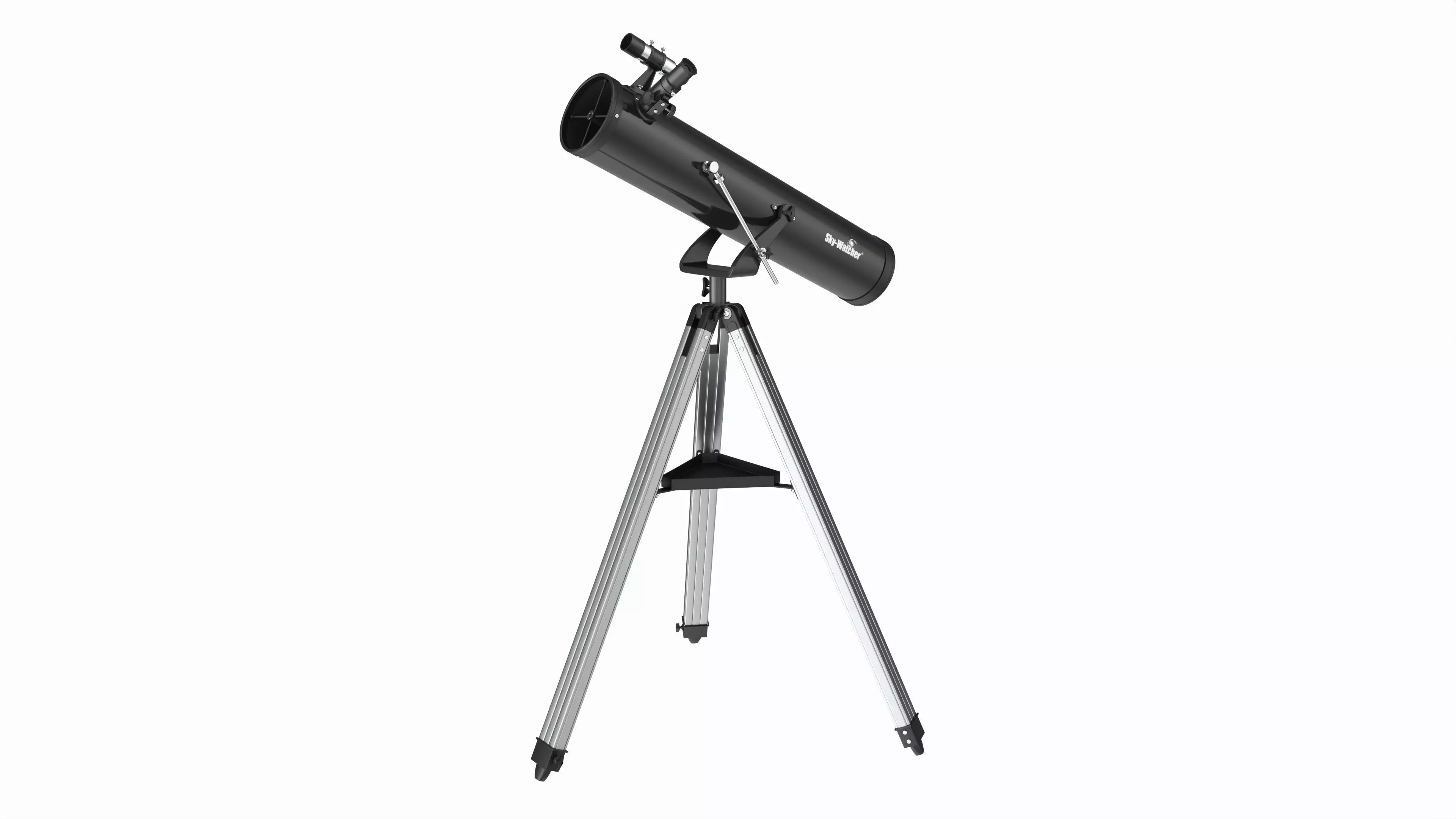 Amateur newtonian reflector telescope with tripod 3D model_0