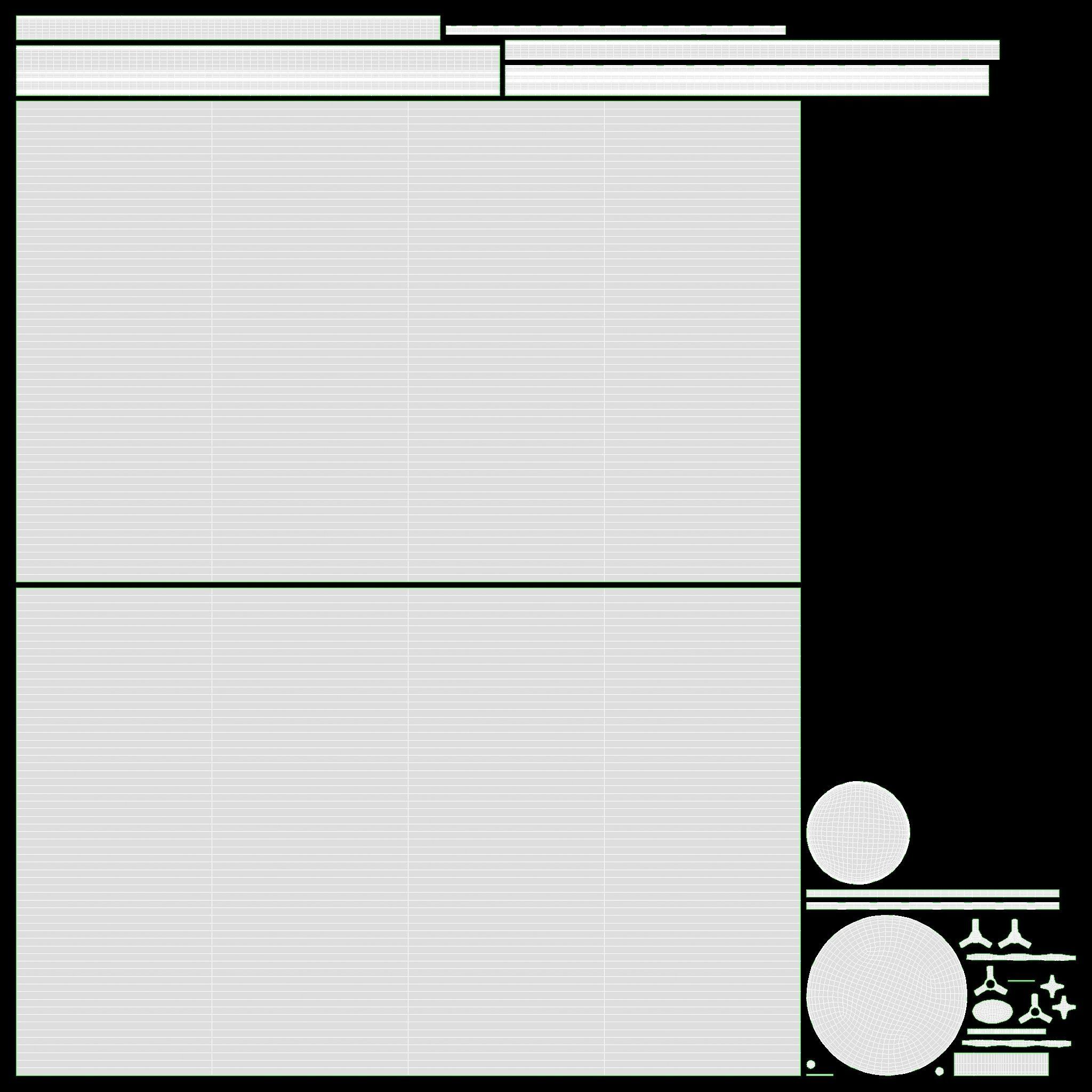 Amateur newtonian reflector telescope with tripod 3D model_16