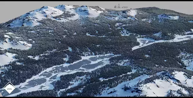 South Ural Winter Landscape mesh