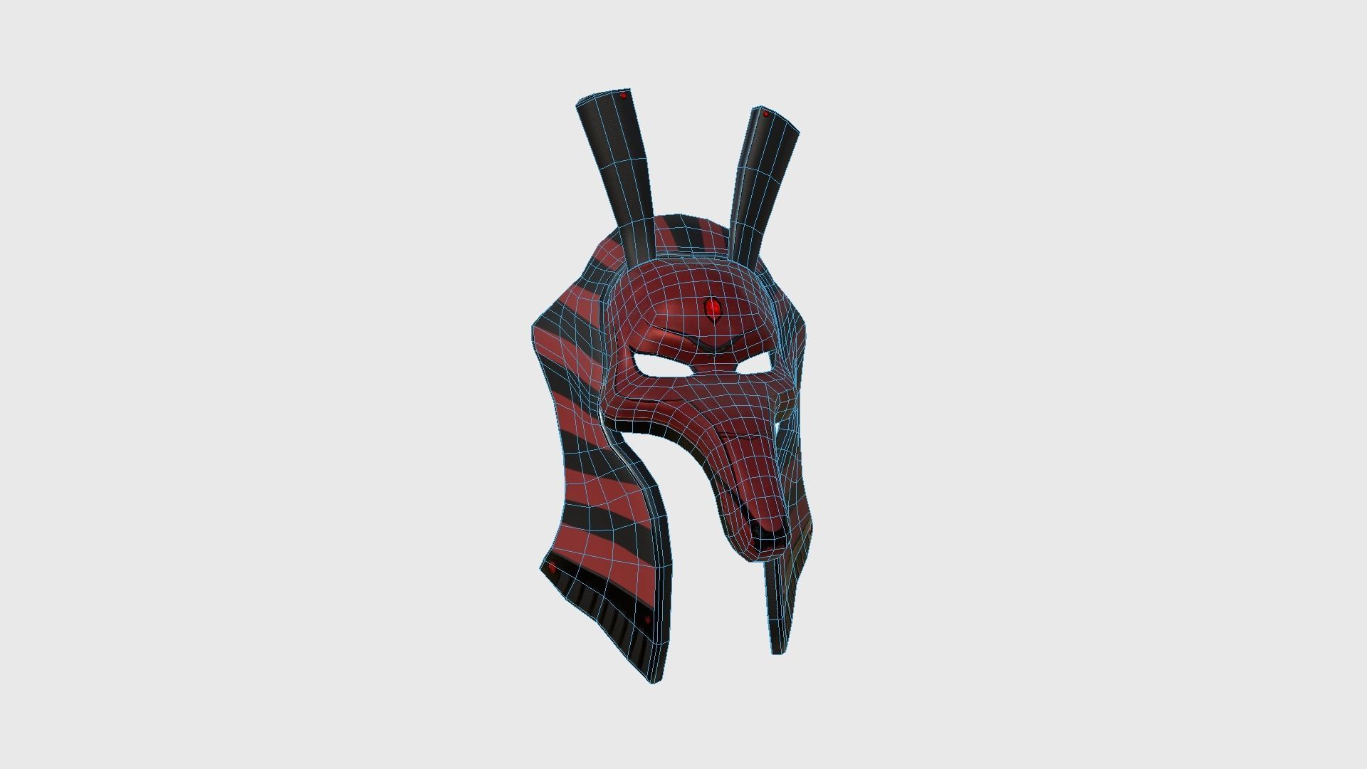 Seth Mask A10 - Egyptian Gods Character Clothing Low-poly 3D model_6
