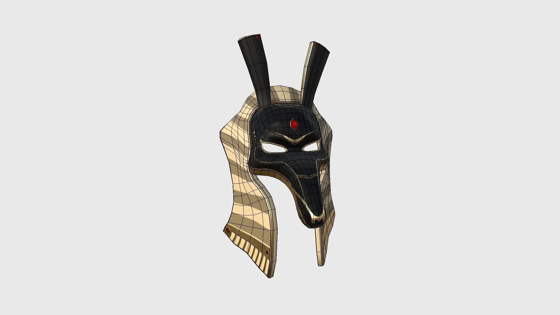 Seth Mask A09 - Egyptian Gods Character Clothing Low-poly 3D model_6