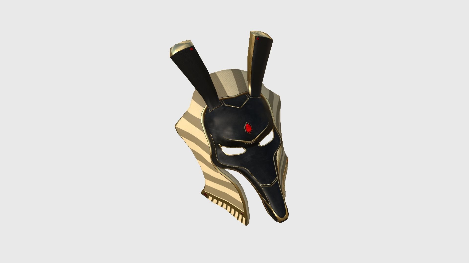 Seth Mask A09 - Egyptian Gods Character Clothing Low-poly 3D model_3