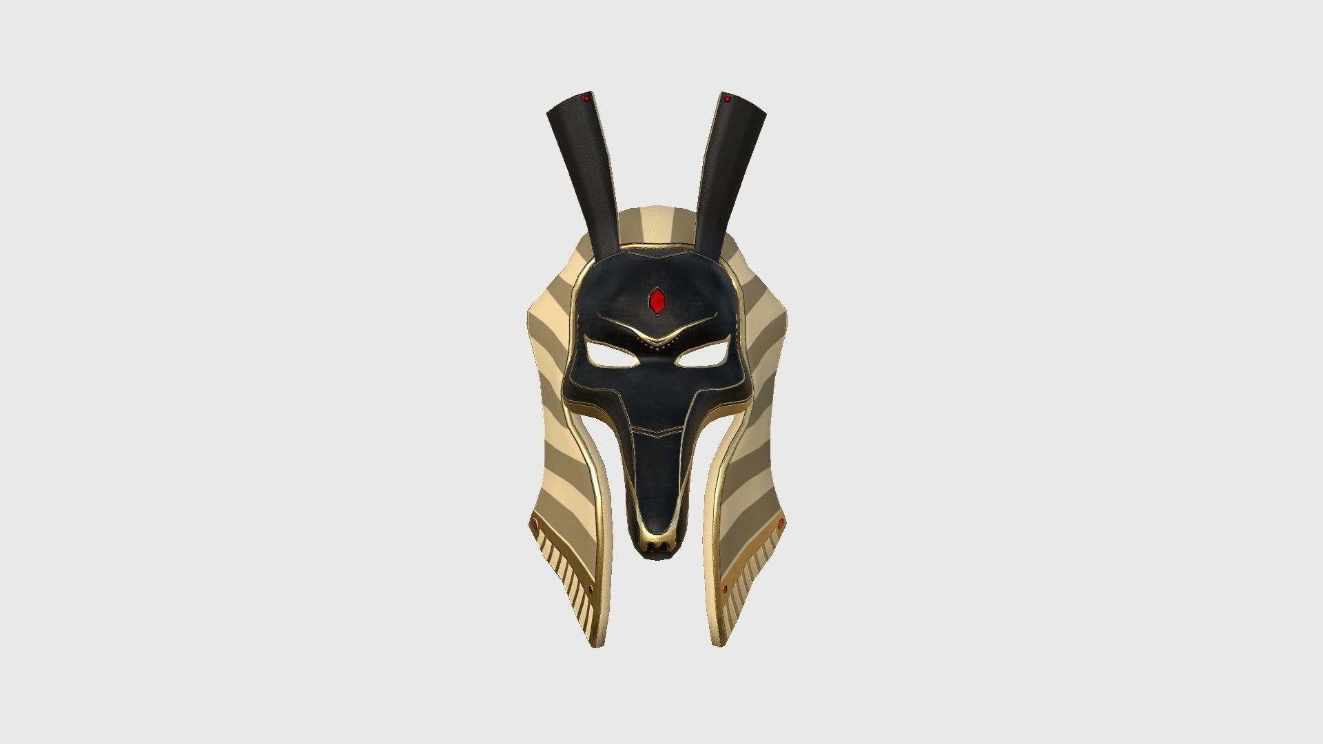 Seth Mask A09 - Egyptian Gods Character Clothing Low-poly 3D model_1