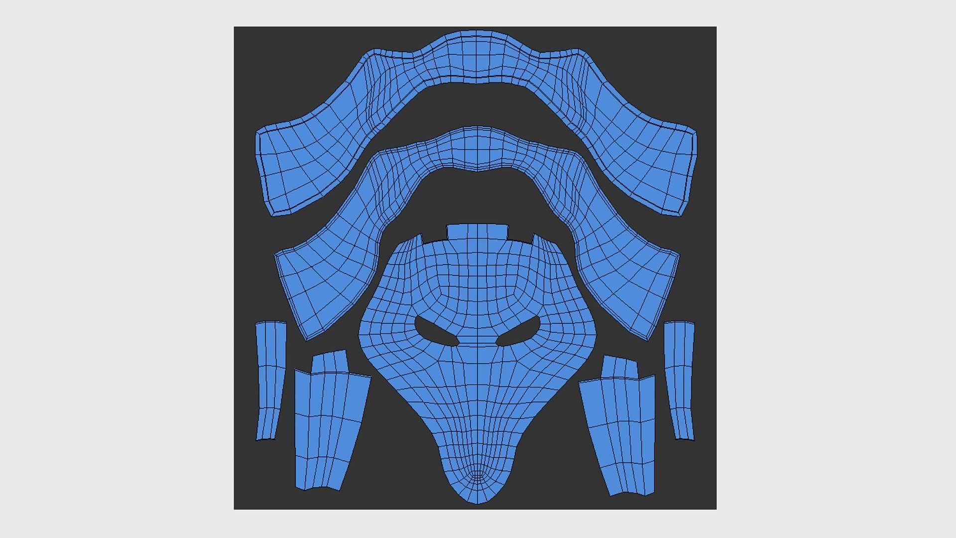 Seth Mask A09 - Egyptian Gods Character Clothing Low-poly 3D model_15