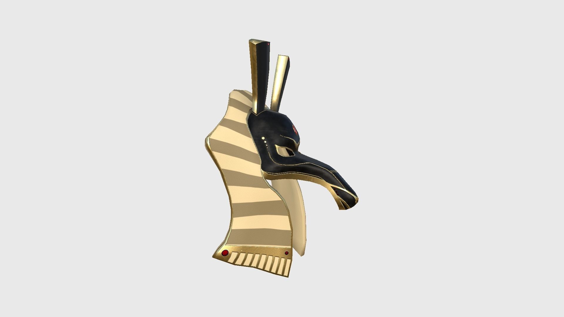 Seth Mask A09 - Egyptian Gods Character Clothing Low-poly 3D model_2