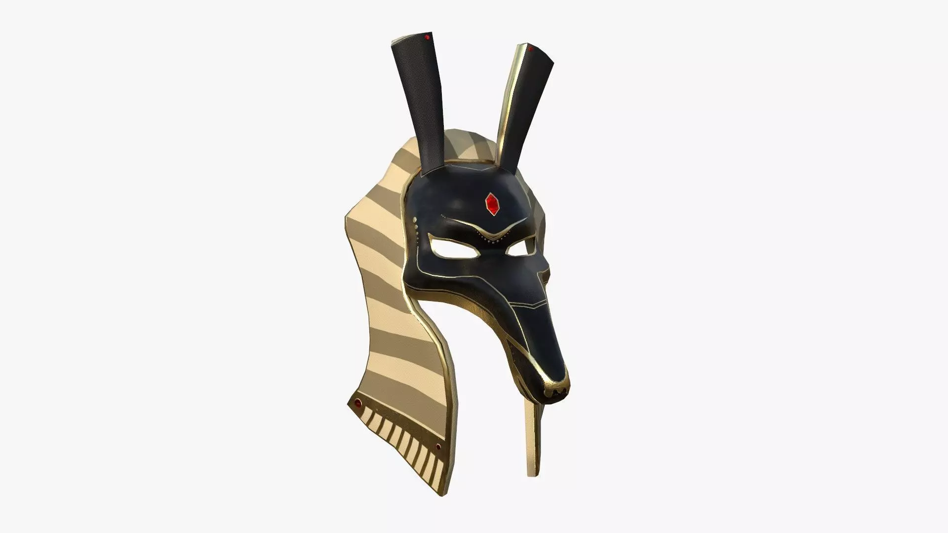 Seth Mask A09 - Egyptian Gods Character Clothing Low-poly 3D model_0