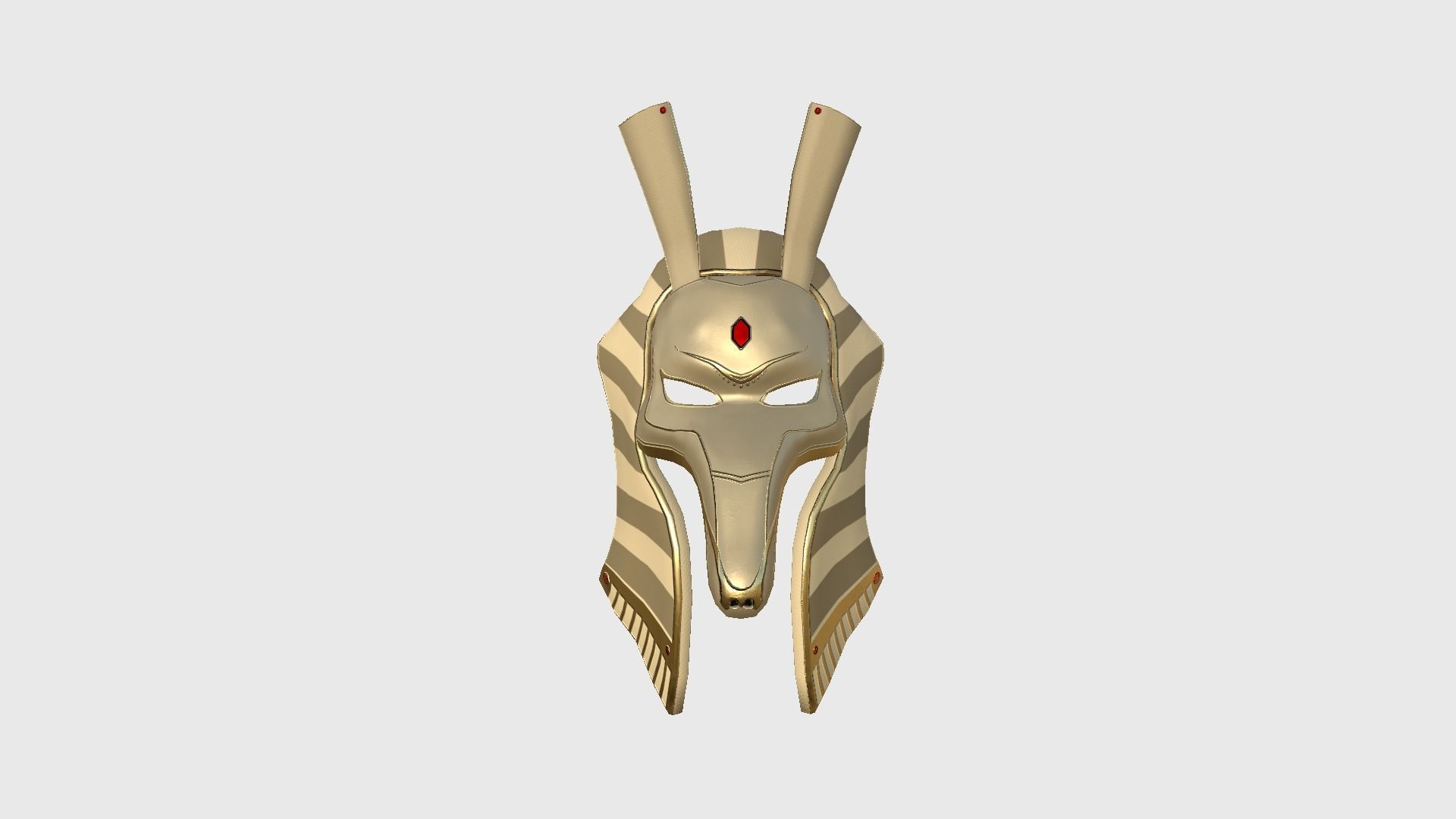 Seth Mask A08 - Egyptian Gods Character Clothing Low-poly 3D model_1