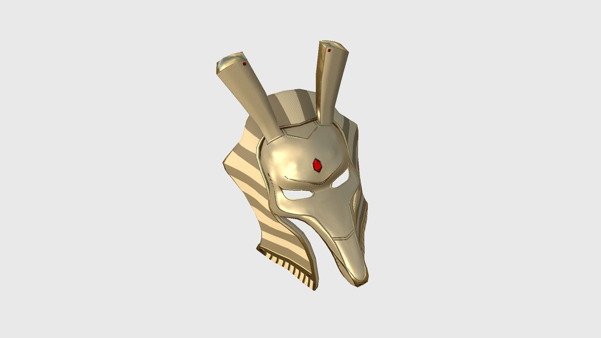 Seth Mask A08 - Egyptian Gods Character Clothing Low-poly 3D model_3