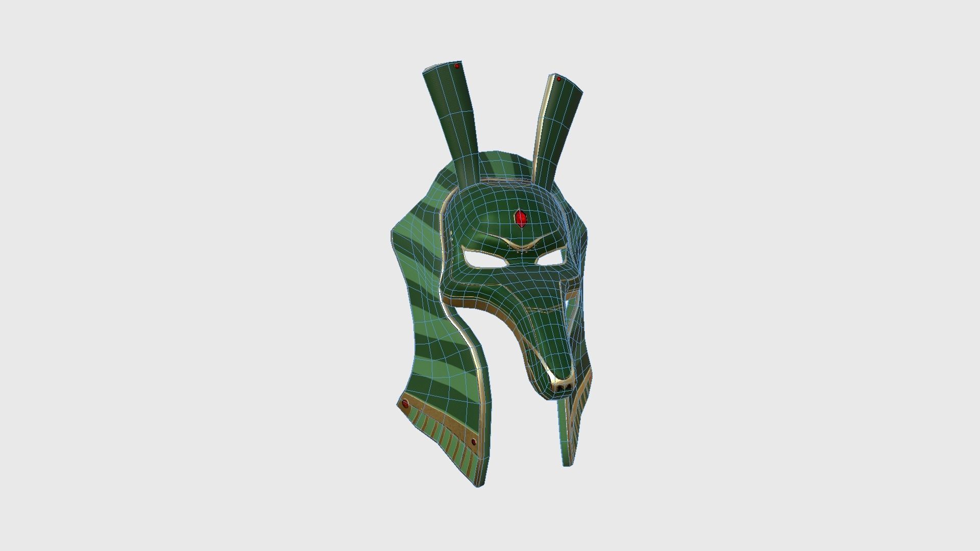 Seth Mask A07 - Egyptian Gods Character Clothing Low-poly 3D model_6