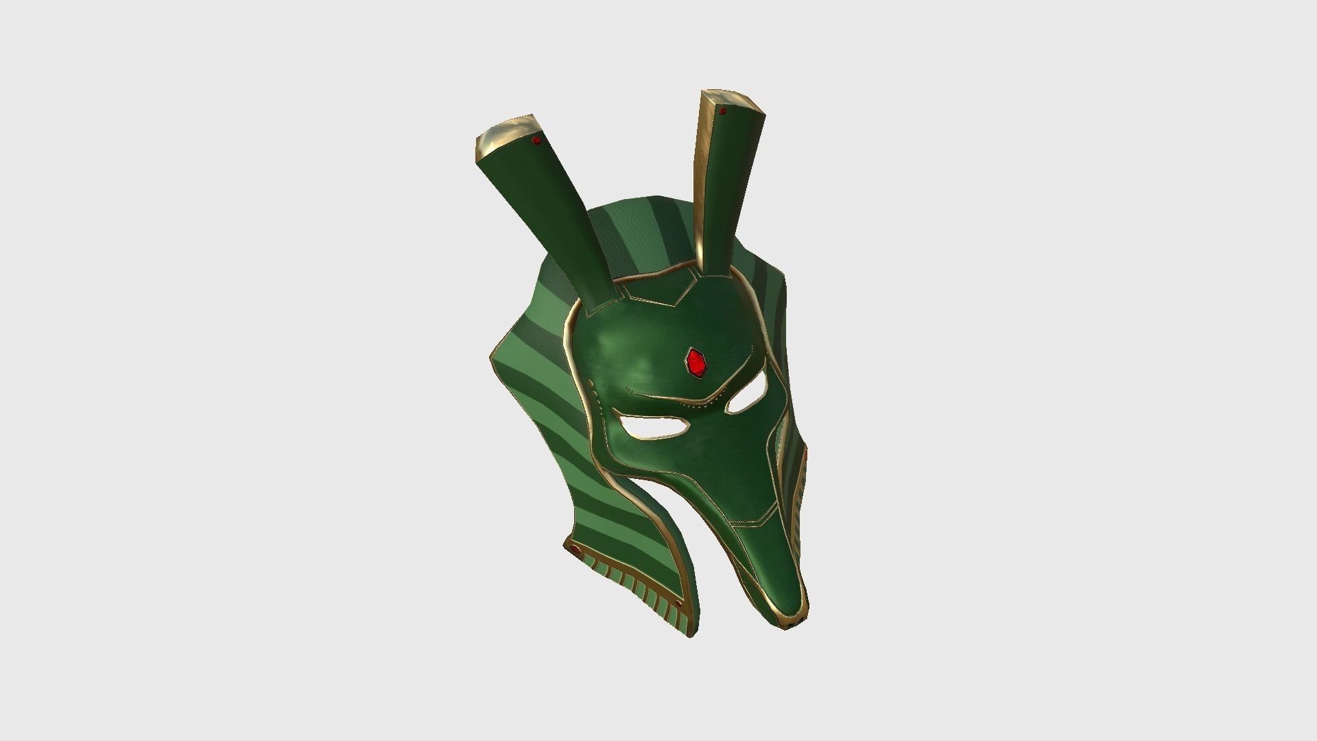 Seth Mask A07 - Egyptian Gods Character Clothing Low-poly 3D model_3