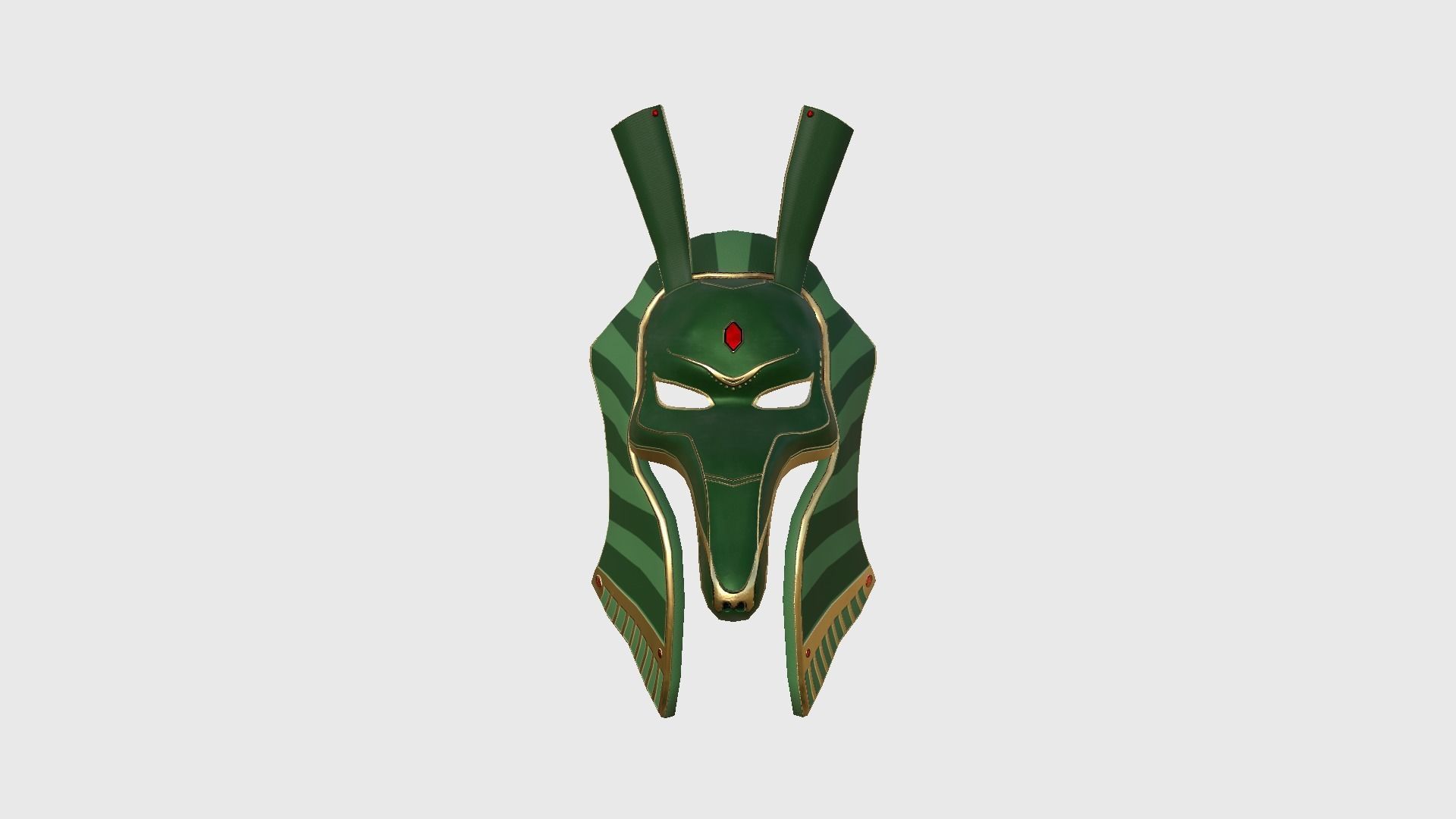 Seth Mask A07 - Egyptian Gods Character Clothing Low-poly 3D model_1