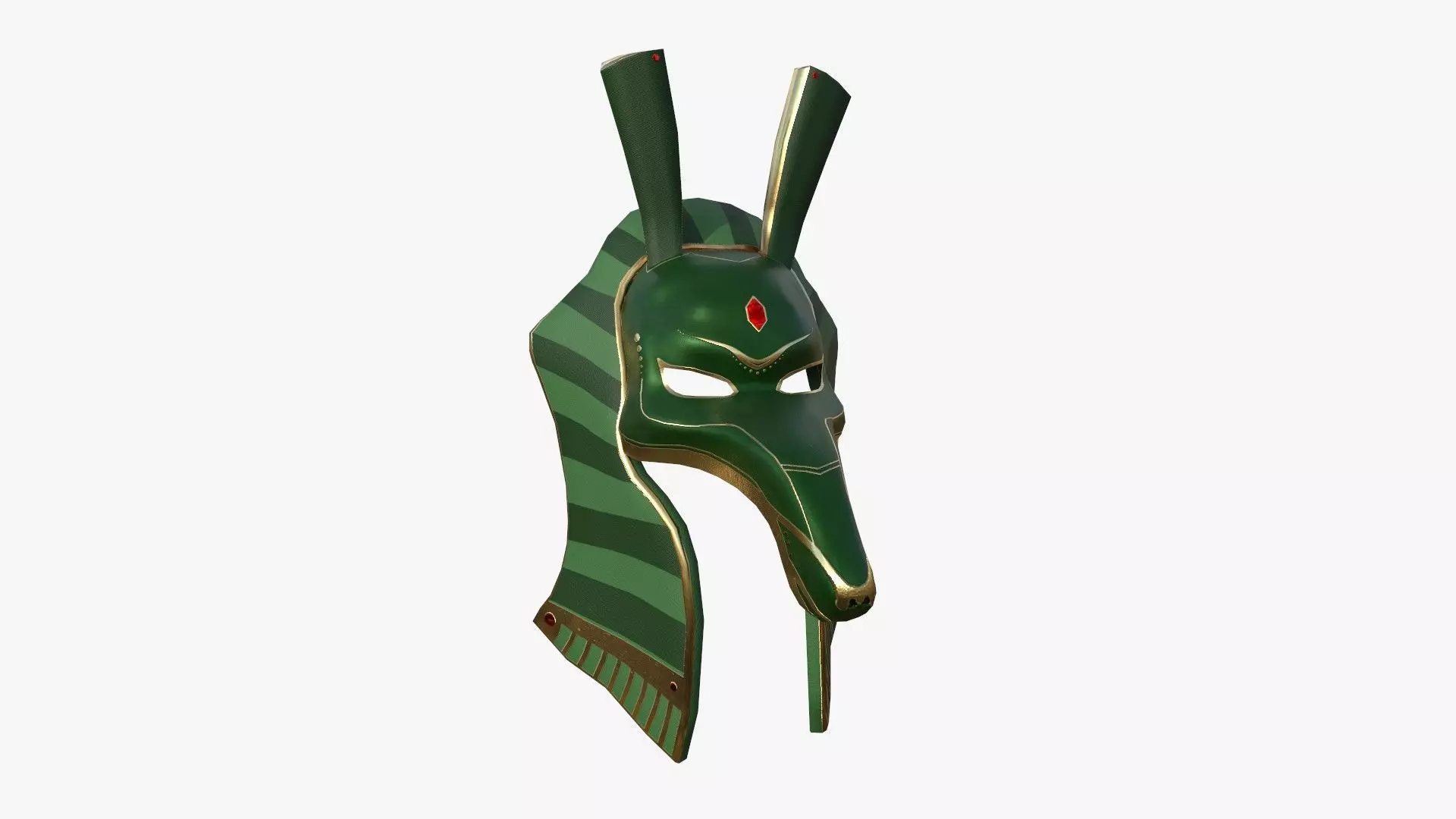 Seth Mask A07 - Egyptian Gods Character Clothing Low-poly 3D model_0