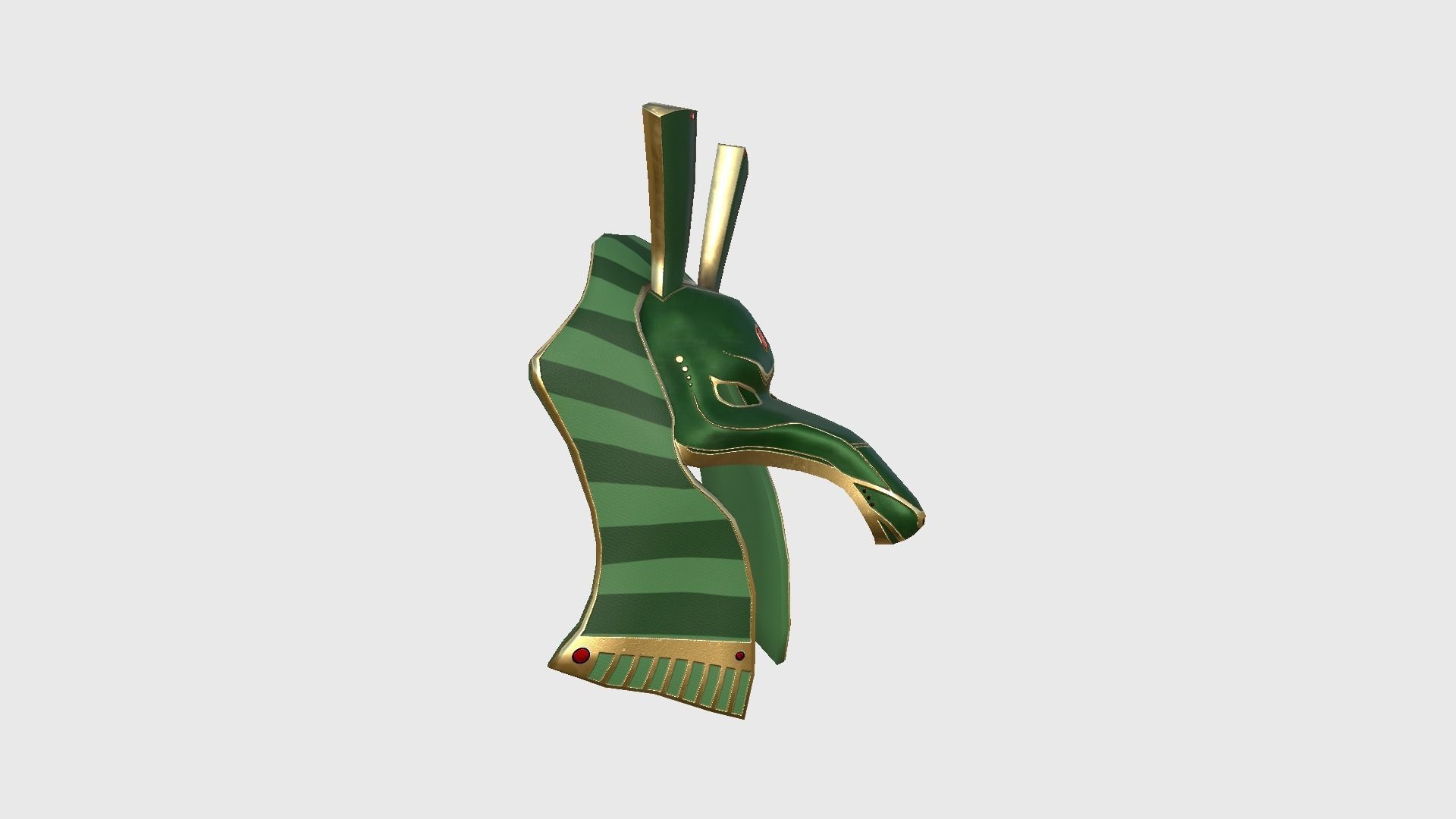 Seth Mask A07 - Egyptian Gods Character Clothing Low-poly 3D model_2